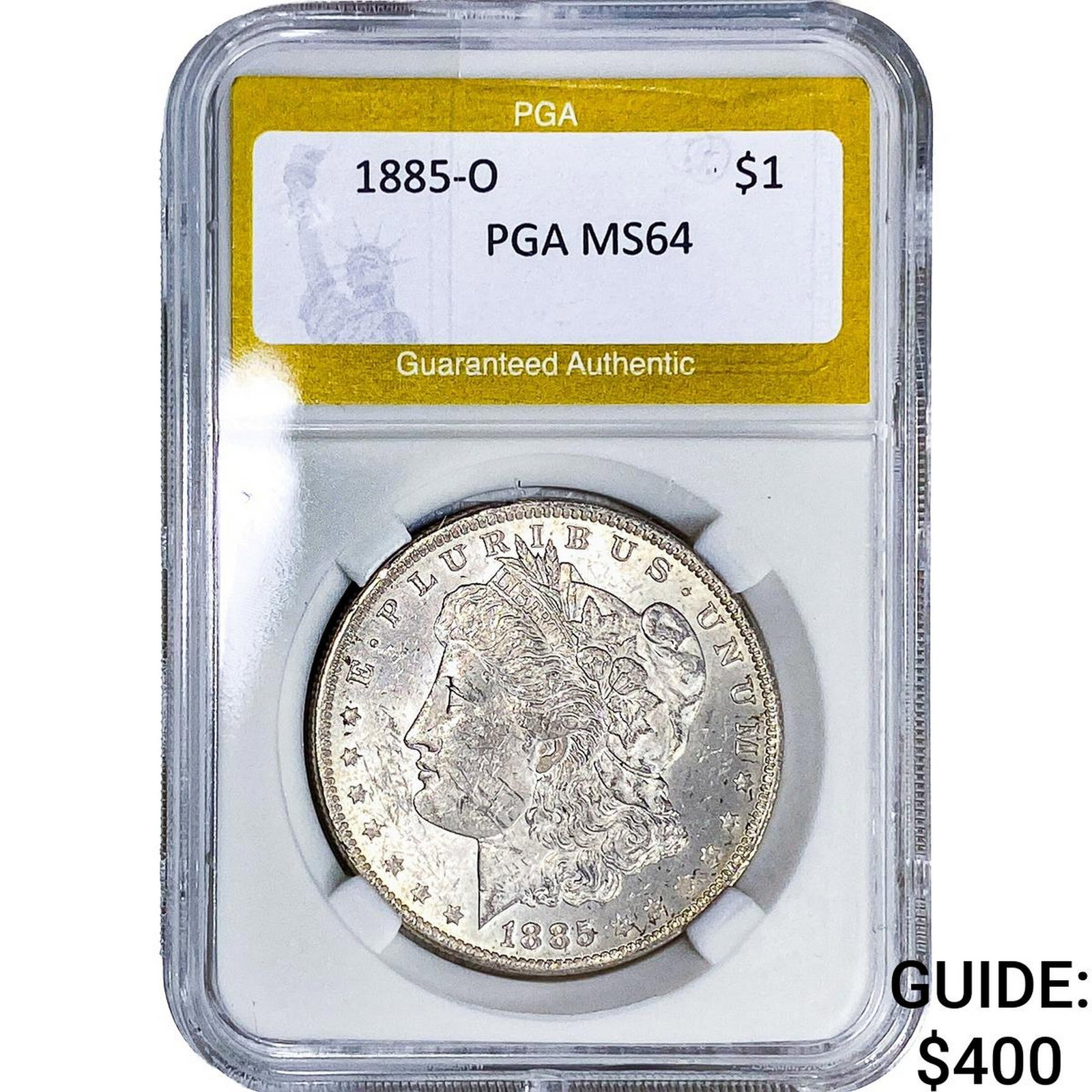 1885-O Morgan Silver Dollar PGA MS64: 1885-O Morgan Silver Dollar PGA MS64