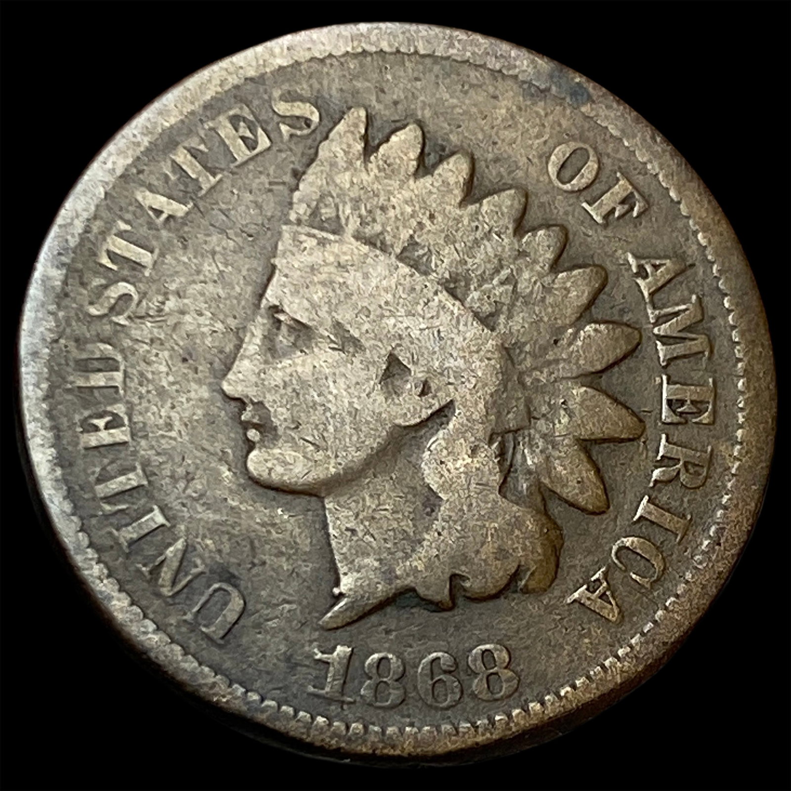 1868 Indian Head Cent NICELY CIRCULATED: 1868 Indian Head Cent NICELY CIRCULATED