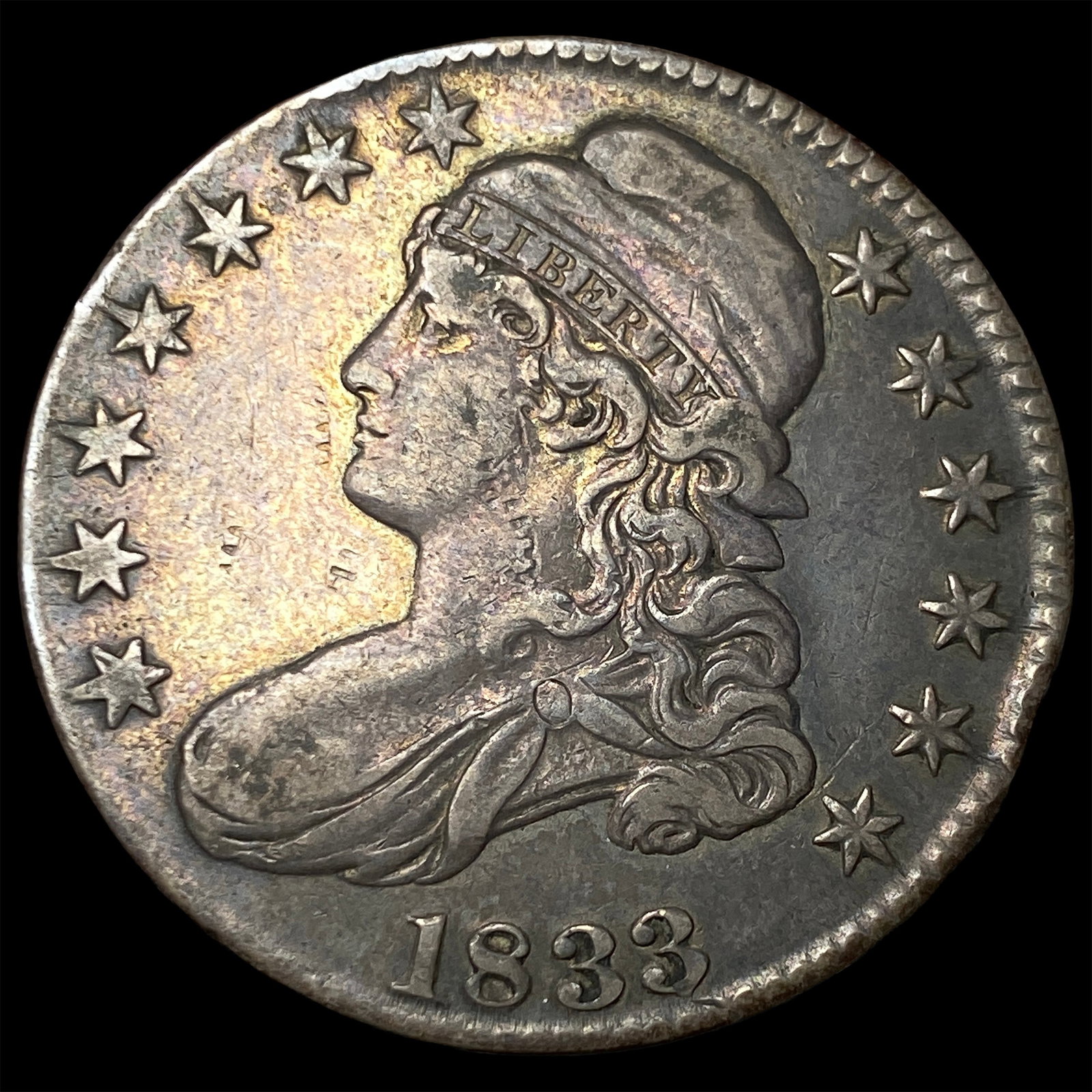 1833 Silver Capped Bust Half Dollar NEARLY UNCIRCULATED: 1833 Silver Capped Bust Half Dollar NEARLY UNCIRCULATED