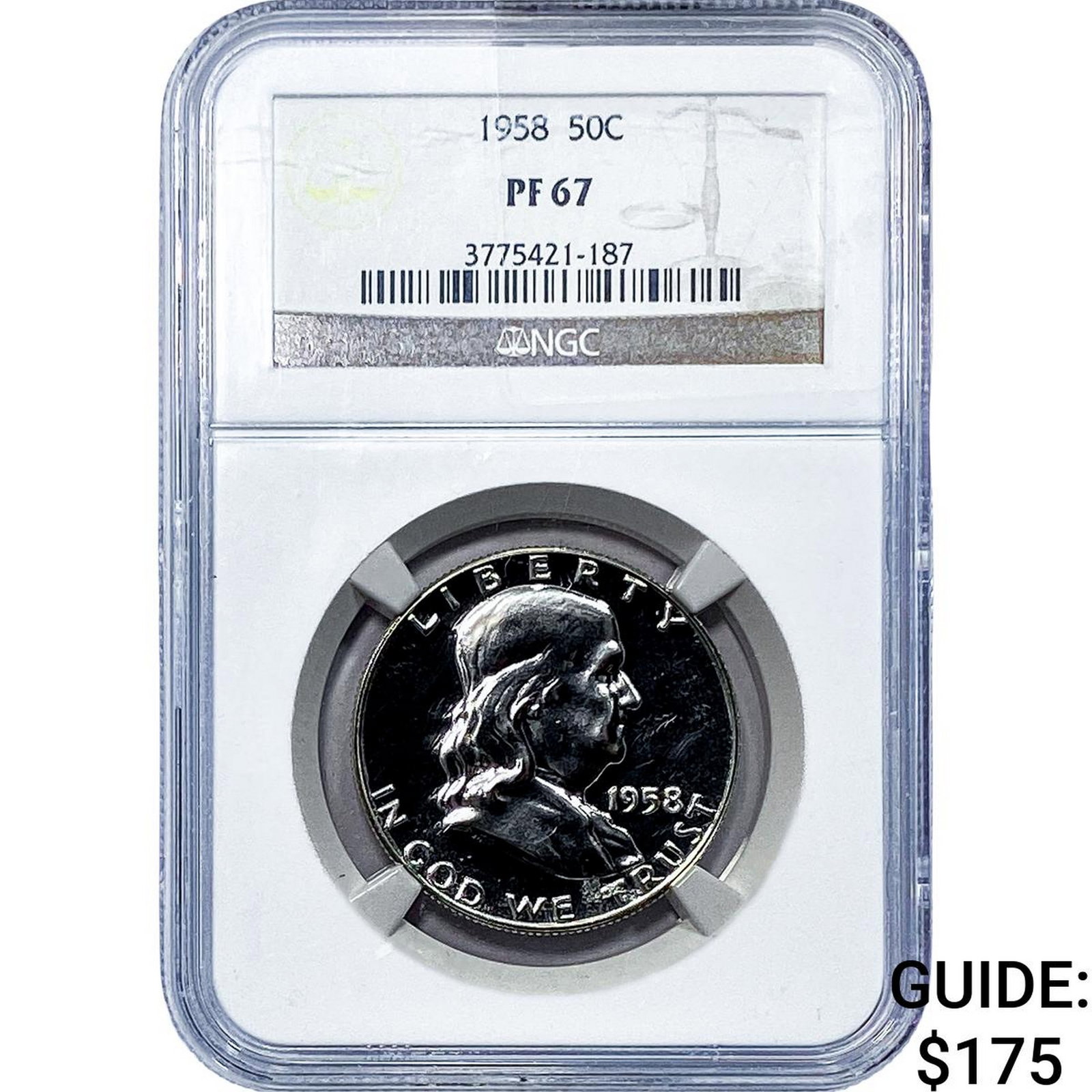 1958 Franklin Half Dollar NGC PF67: 1958 Franklin Half Dollar NGC PF67
