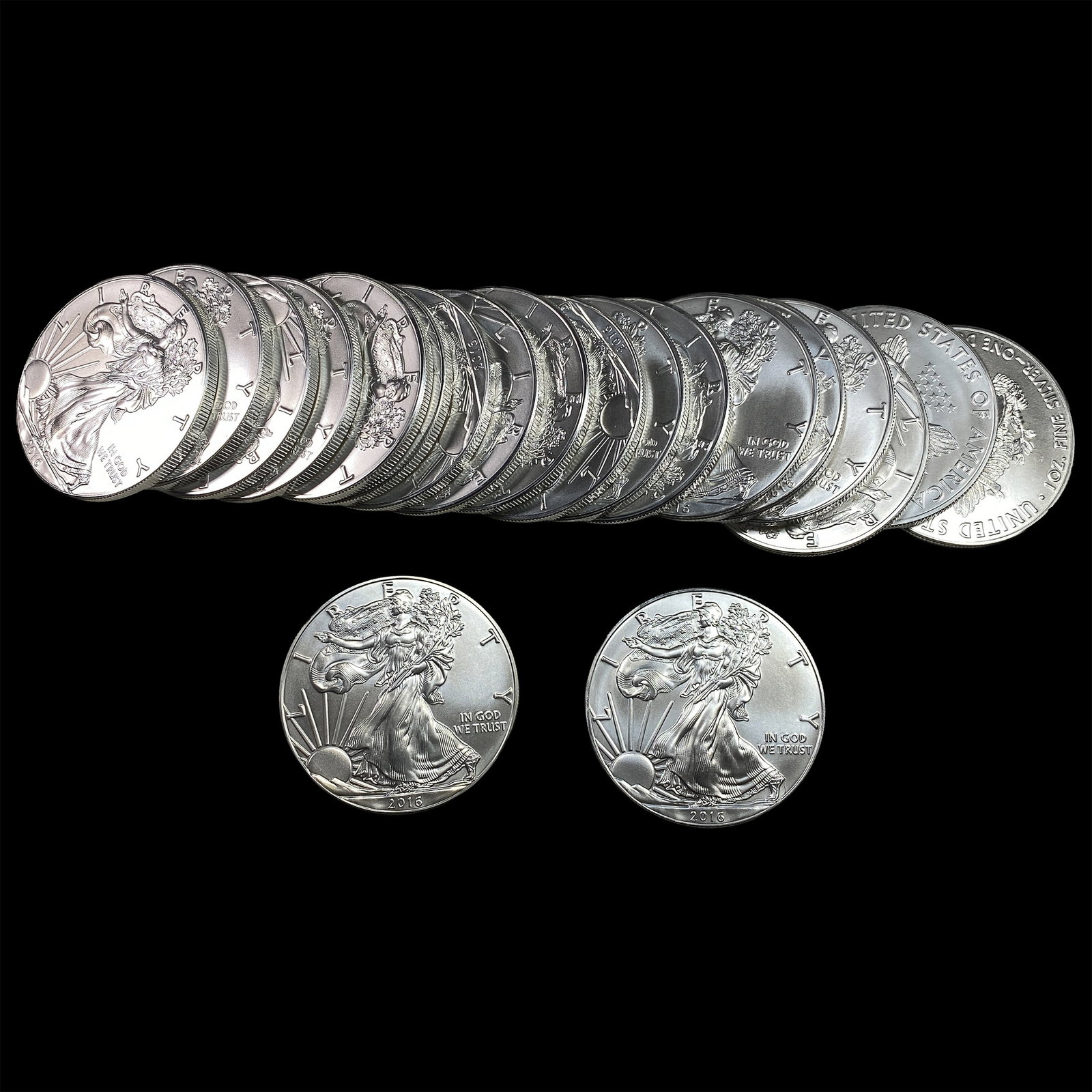20 2016 Silver Eagle GEM BU (1 of 2)