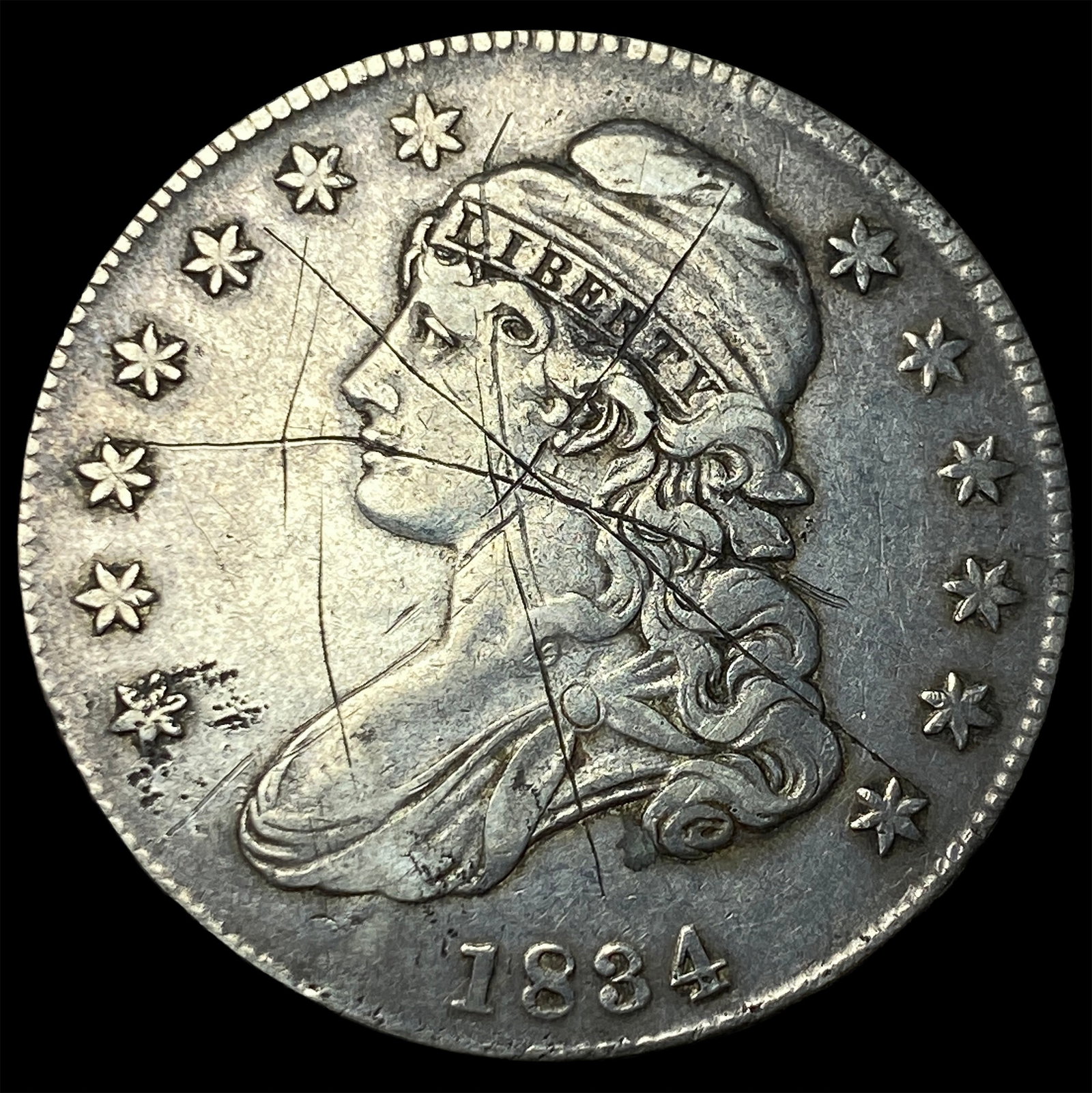 1834 Silver Capped Bust Half Dollar HIGH GRADE: 1834 Silver Capped Bust Half Dollar HIGH GRADE