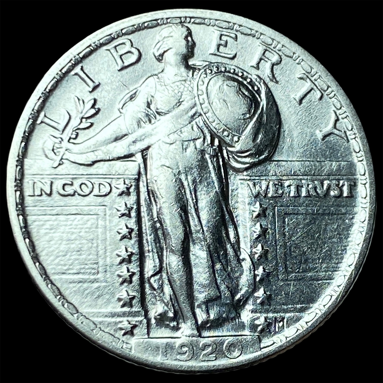 1920 Standing Liberty Quarter CLOSELY UNCIRCULATED: 1920 Standing Liberty Quarter CLOSELY UNCIRCULATED