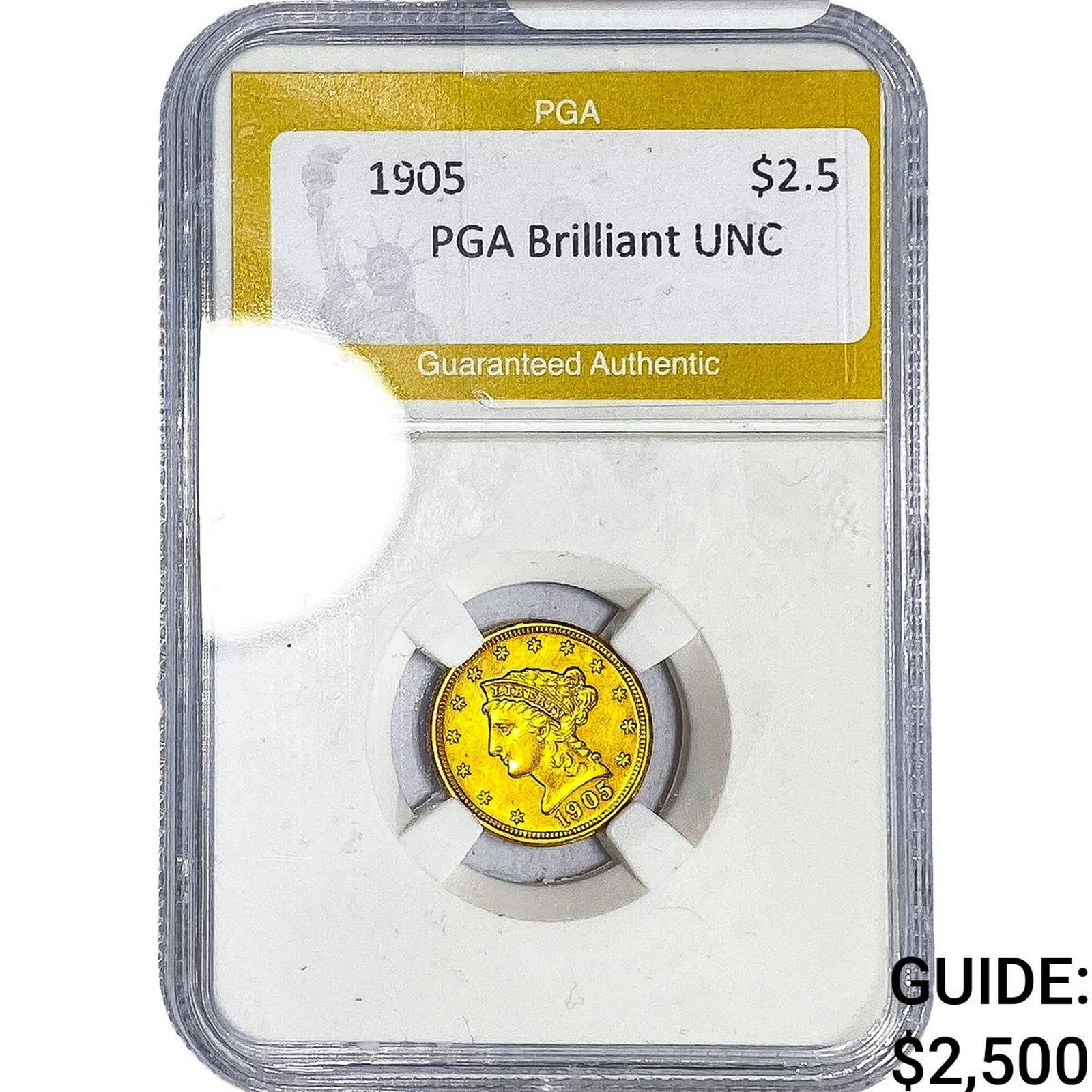 1905 $2.50 Gold Quarter Eagle PGA Brilliant UNC (1 of 2)