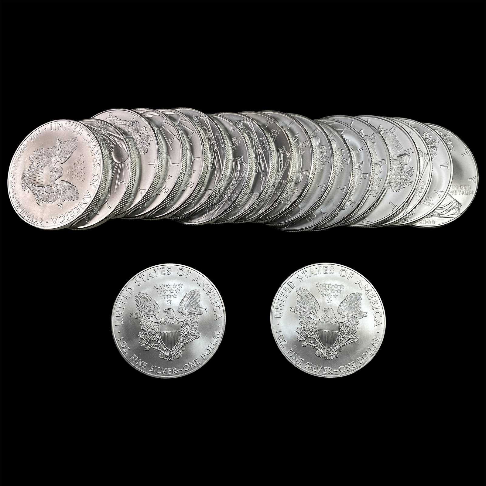 20 2008 Silver Eagle GEM BU - 2