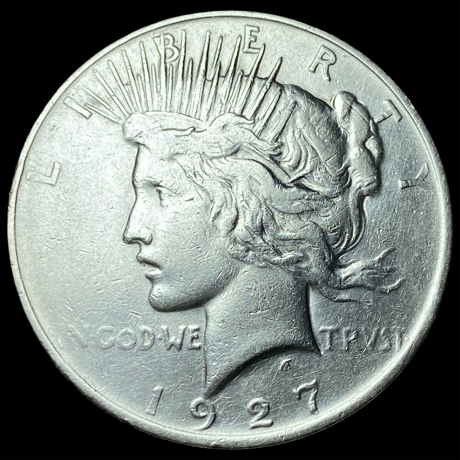 1927-D Peace Silver Dollar CLOSELY UNCIRCULATED: 1927-D Peace Silver Dollar CLOSELY UNCIRCULATED