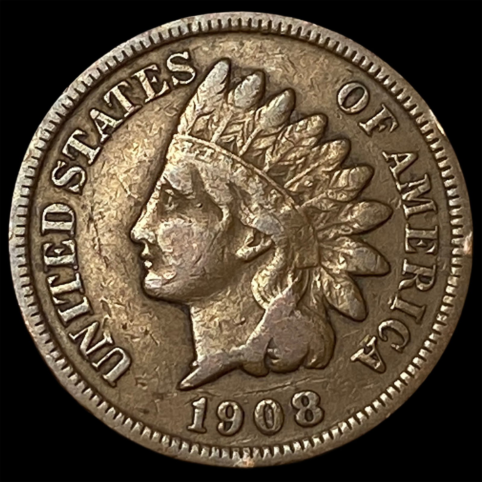 1908-S Indian Head Cent LIGHTLY CIRCULATED: 1908-S Indian Head Cent LIGHTLY CIRCULATED