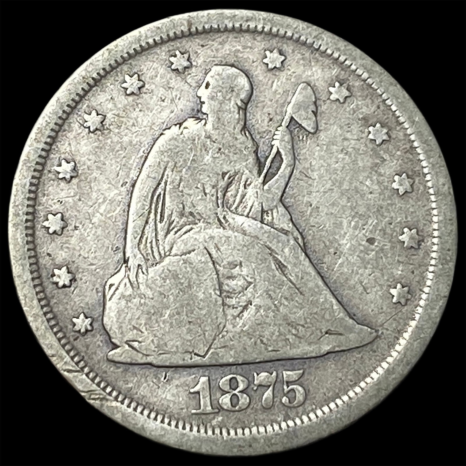 1875-S Silver Twenty Cent Piece NICELY CIRCULATED (1 of 2)