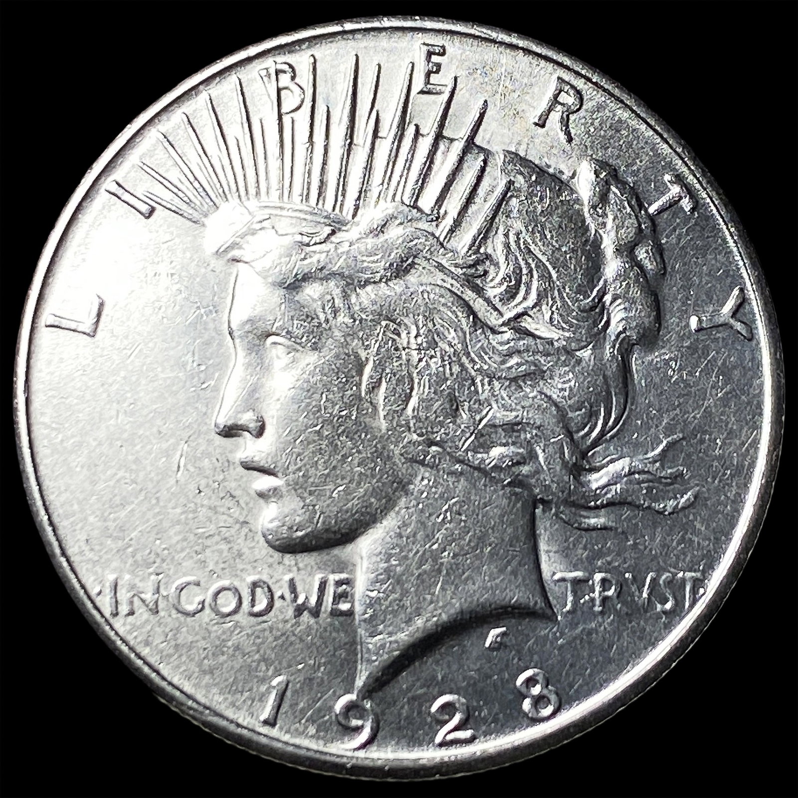 1928-S Peace Silver Dollar CLOSELY UNCIRCULATED: 1928-S Peace Silver Dollar CLOSELY UNCIRCULATED