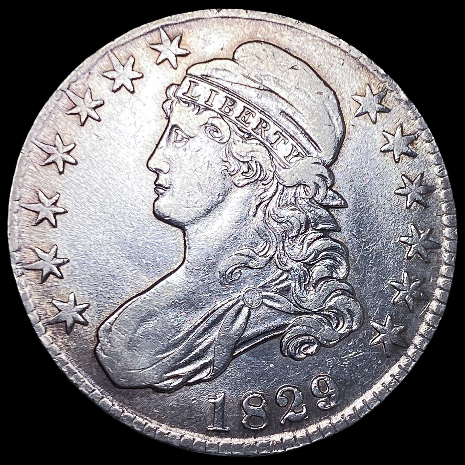 1829 Capped Bust Half Dollar CLOSELY UNCIRCULATED (1 of 2)