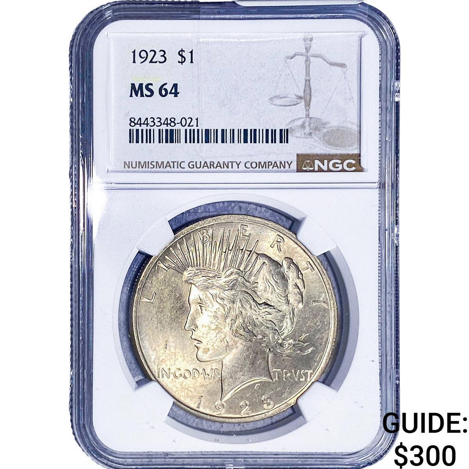 1923 Silver Peace Dollar NGC MS64: 1923 Silver Peace Dollar NGC MS64