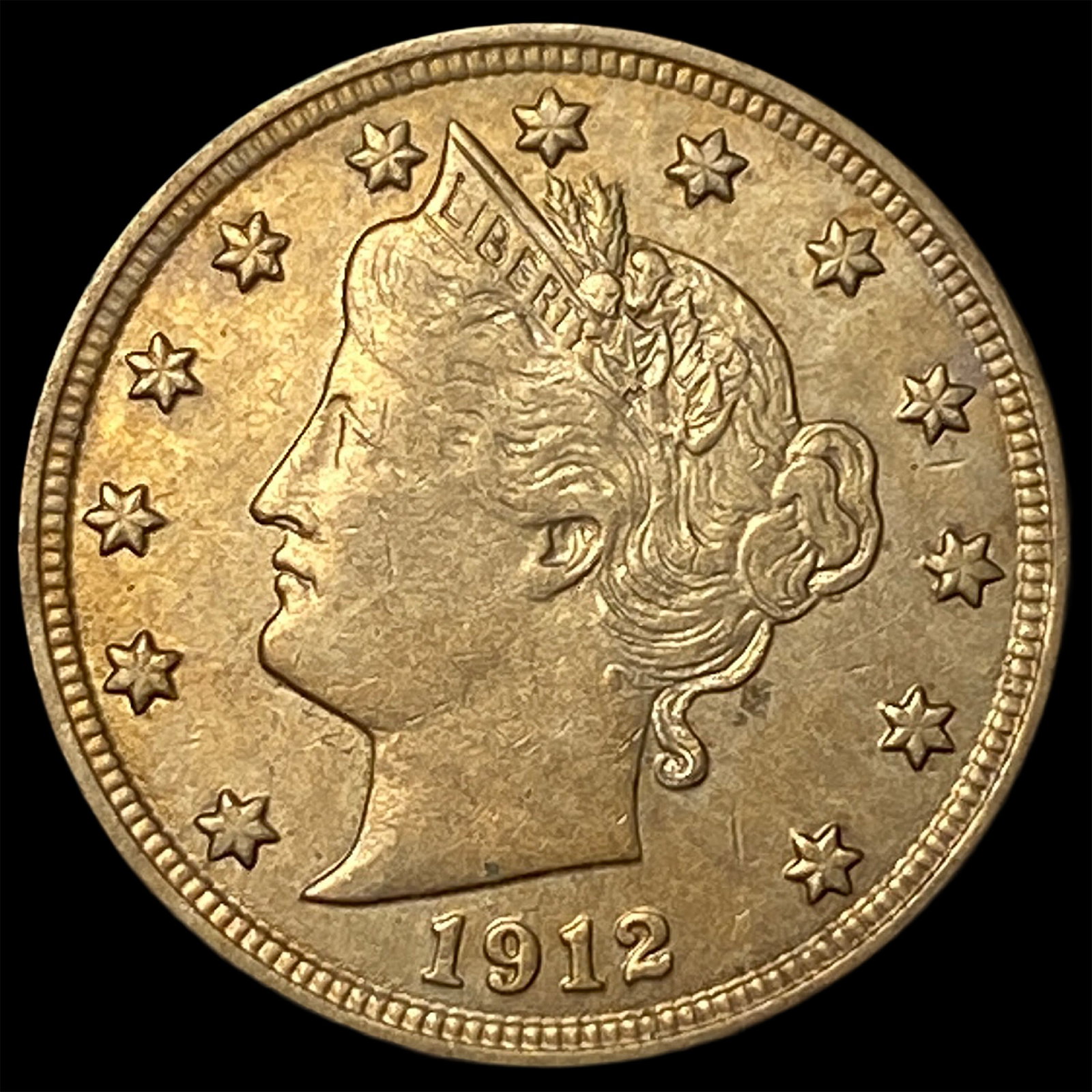 1912 Liberty Head Nickel CLOSELY UNCIRCULATED: 1912 Liberty Head Nickel CLOSELY UNCIRCULATED