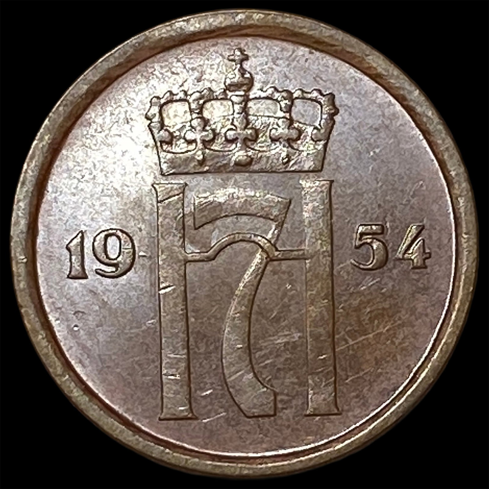 1954 Bronze 1 Ore: 1954 Bronze 1 Ore