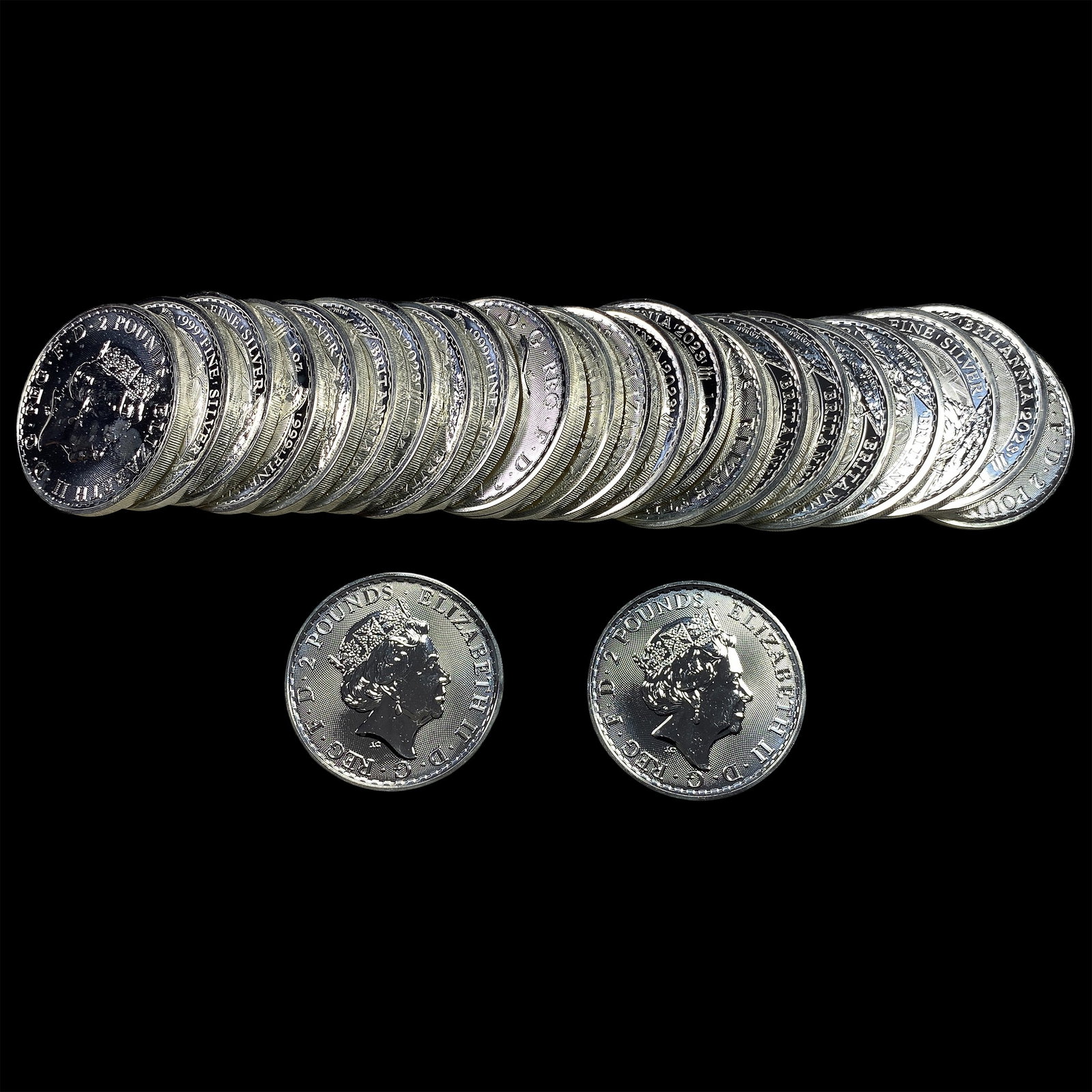 25 2022 Silver Britania GEM BU: 25 2022 Silver Britania GEM BU