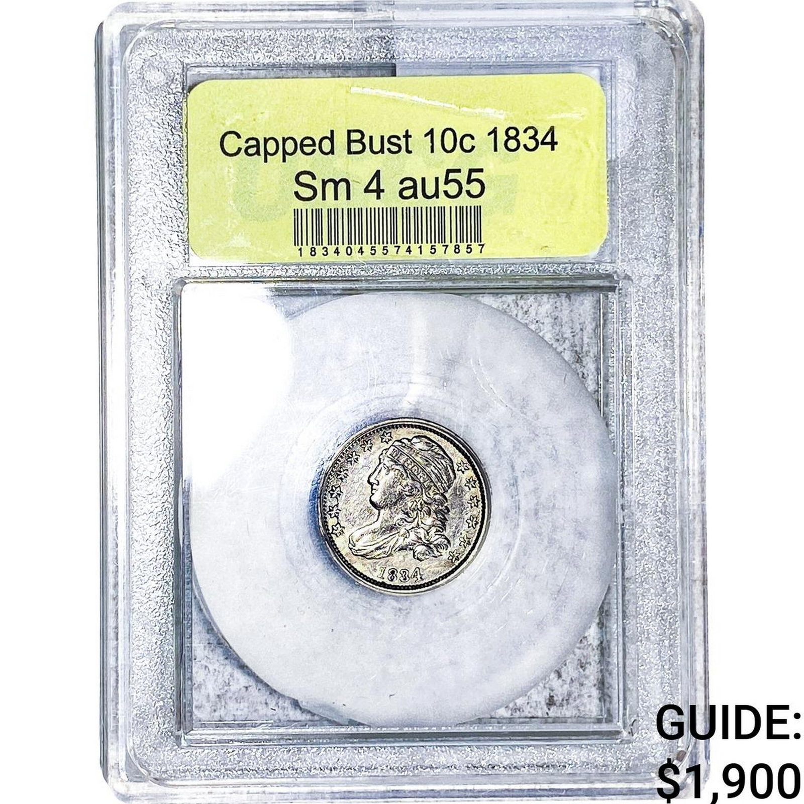 1834 Capped Bust Dime USCG AU55 (1 of 2)