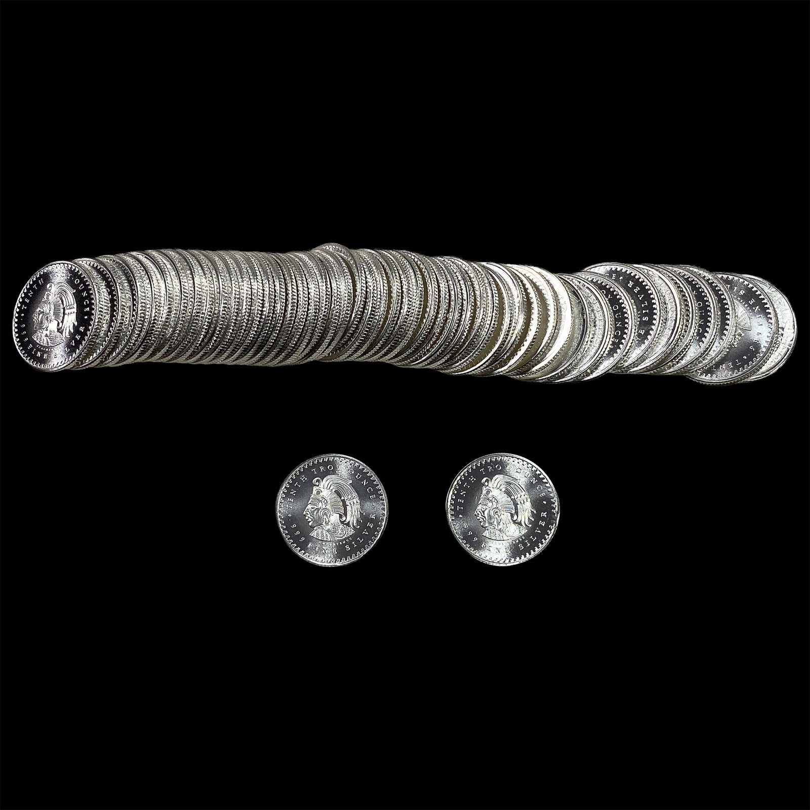 50 1/10 oz Silver Aztec Rounds (1 of 2)