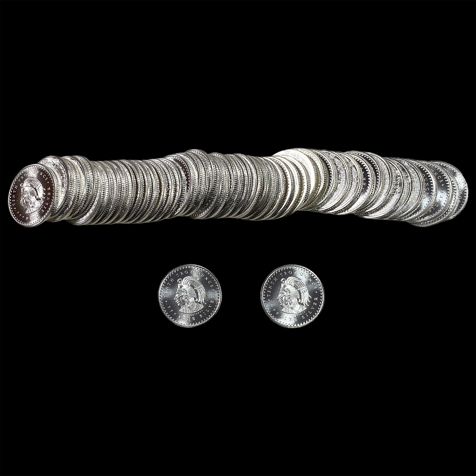 50 1/10 oz Silver Aztec Rounds (1 of 2)