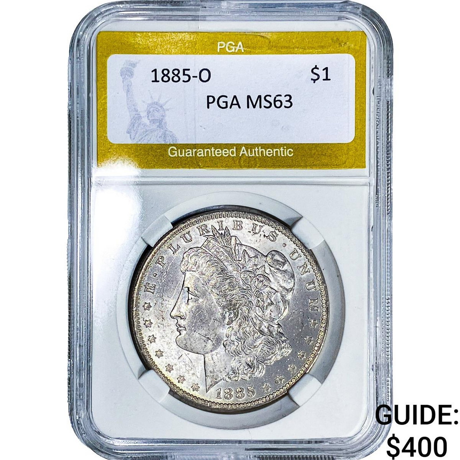 1885-O Morgan Silver Dollar PGA MS63: 1885-O Morgan Silver Dollar PGA MS63