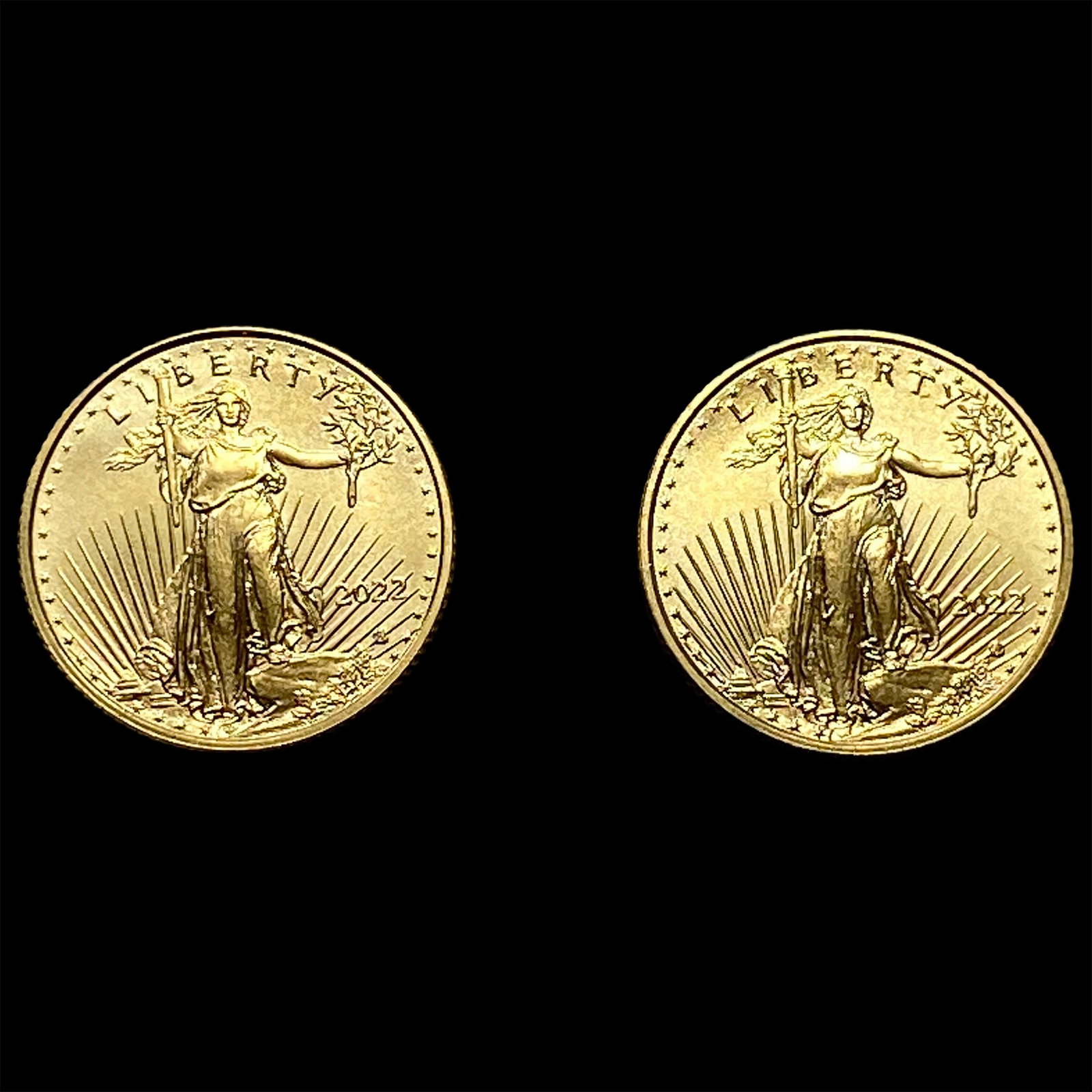 2 2022 1/10 oz $5 Gold Eagles  (1 of 2)