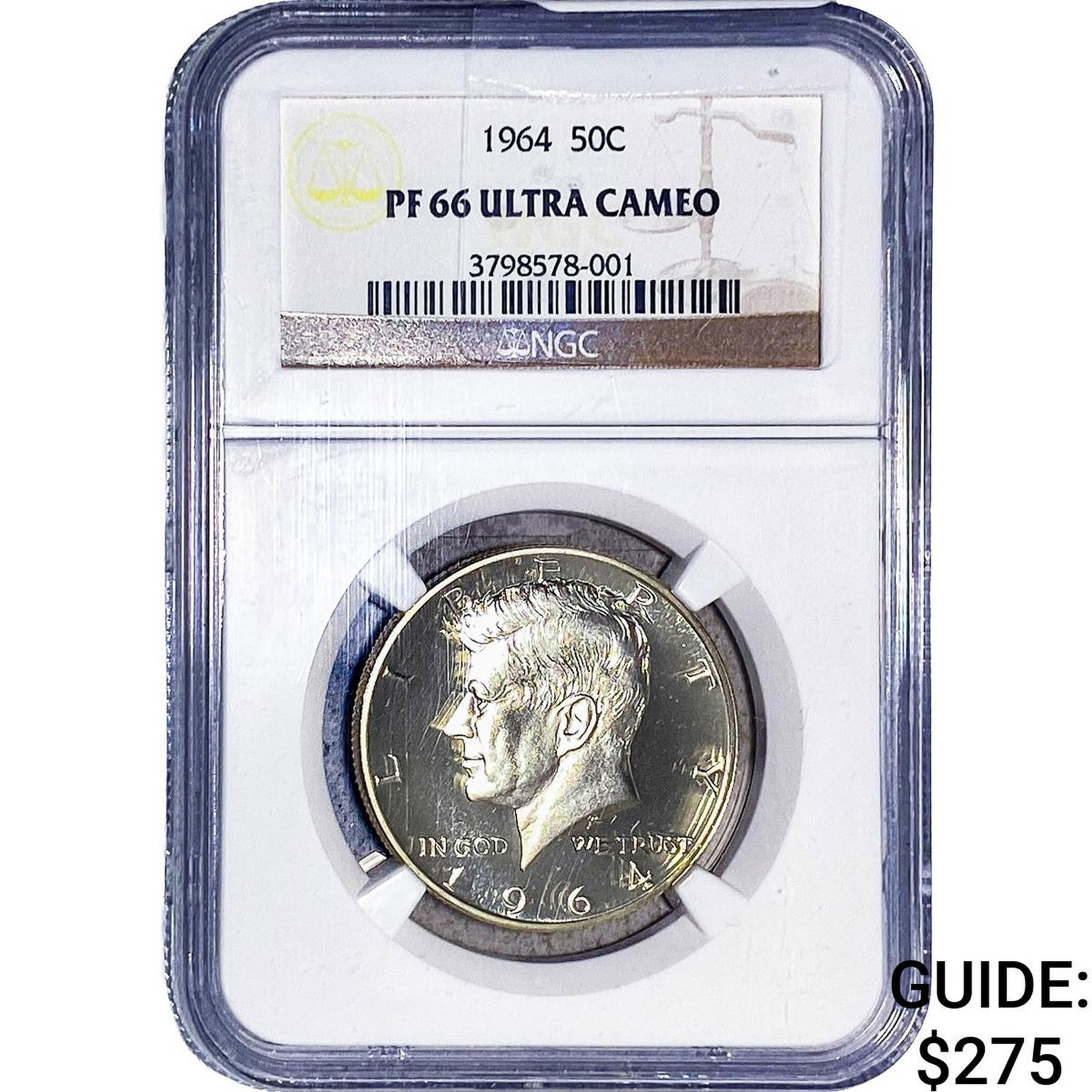 1964 Kennedy Half Dollar NGC PF66 UC: 1964 Kennedy Half Dollar NGC PF66 UC