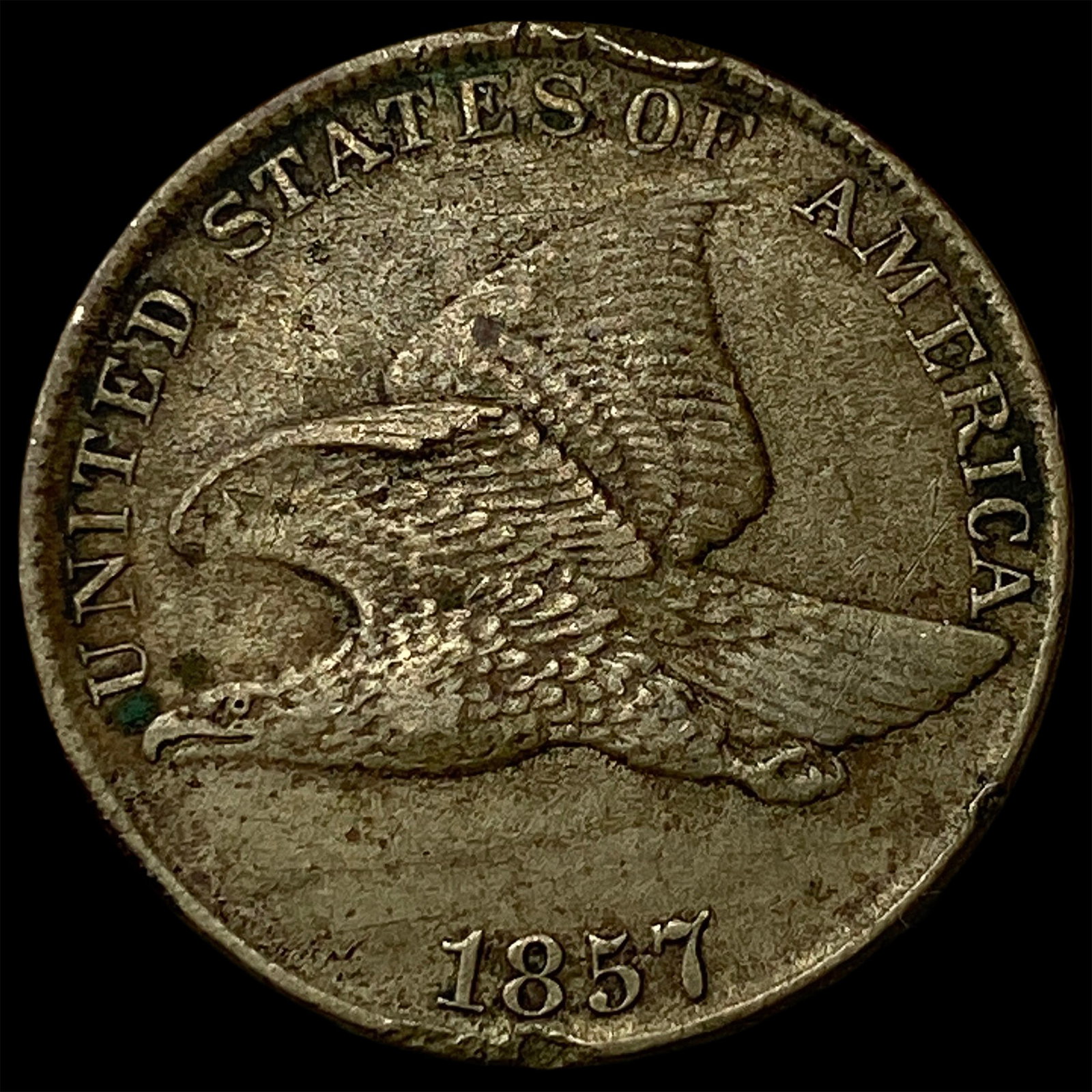 1857 Flying Eagle Cent NEARLY UNCIRCULATED: 1857 Flying Eagle Cent NEARLY UNCIRCULATED