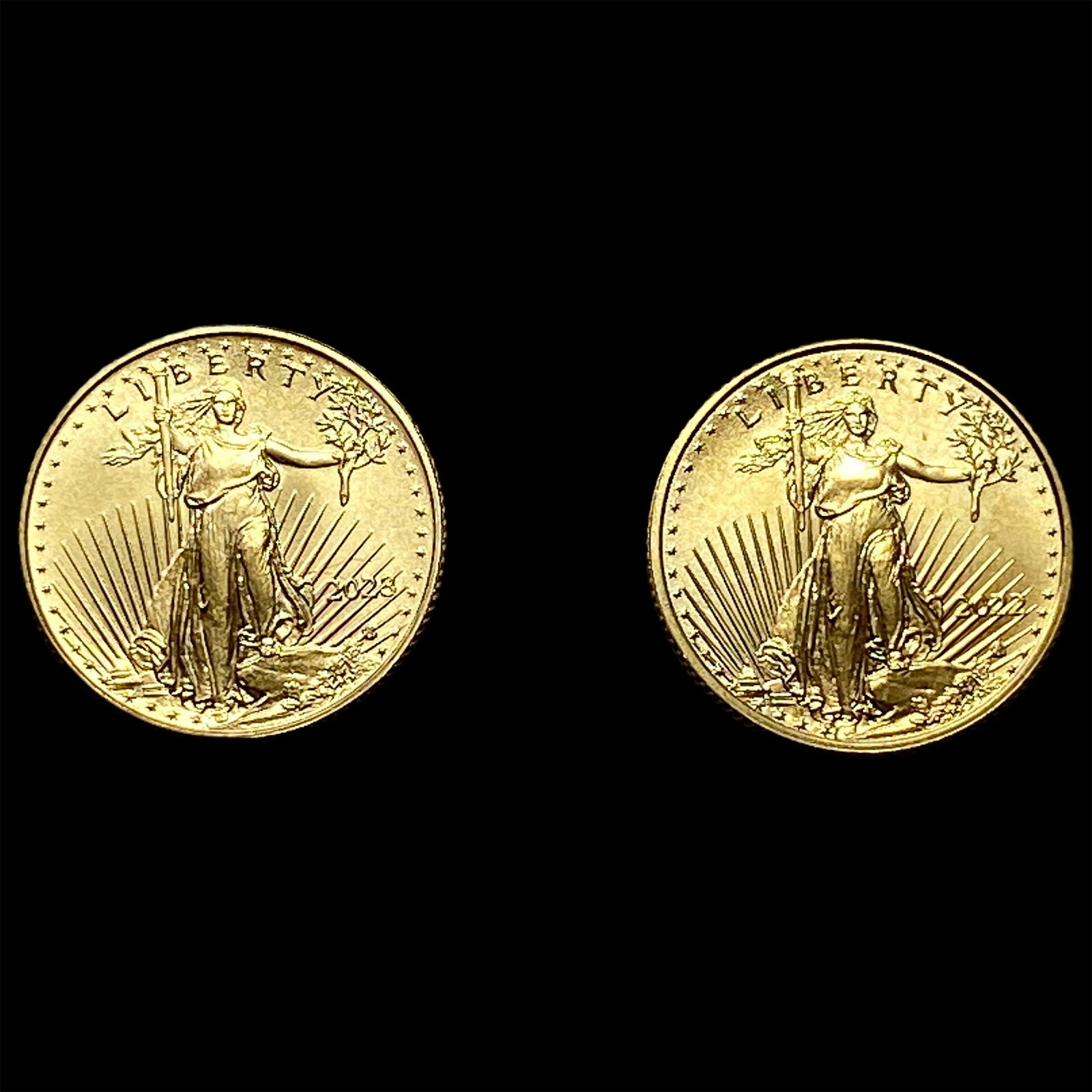 2 2022 1/10 oz $5 Gold Eagles (1 of 2)