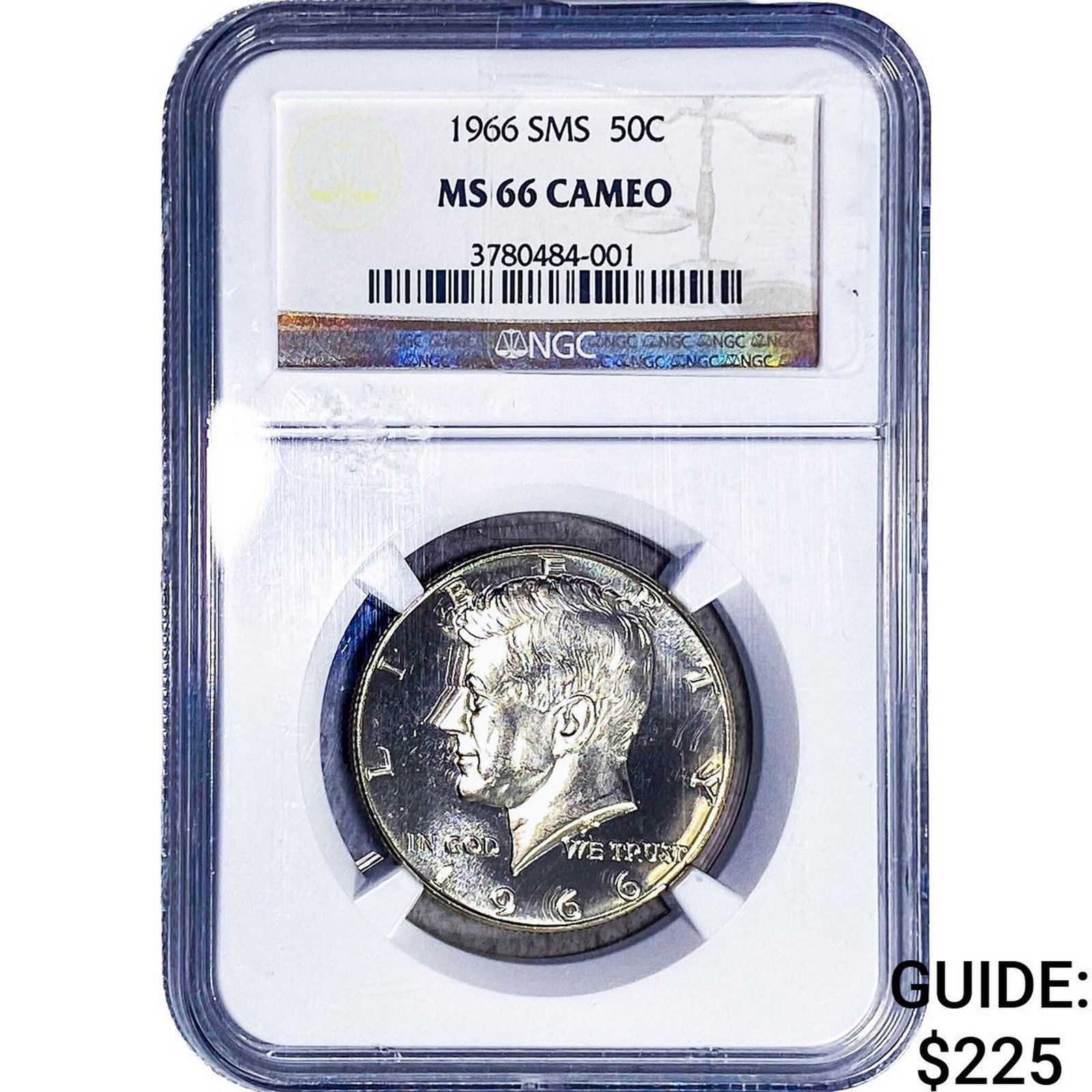 1966 Kennedy Half Dollar NGC MS66 Cameo: 1966 Kennedy Half Dollar NGC MS66 Cameo