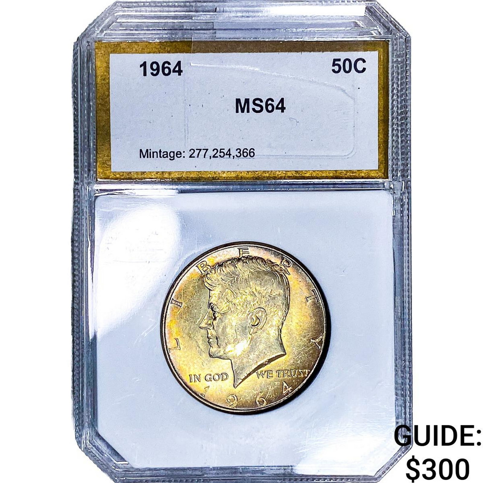 1964 Kennedy Half Dollar PCI MS64: 1964 Kennedy Half Dollar PCI MS64