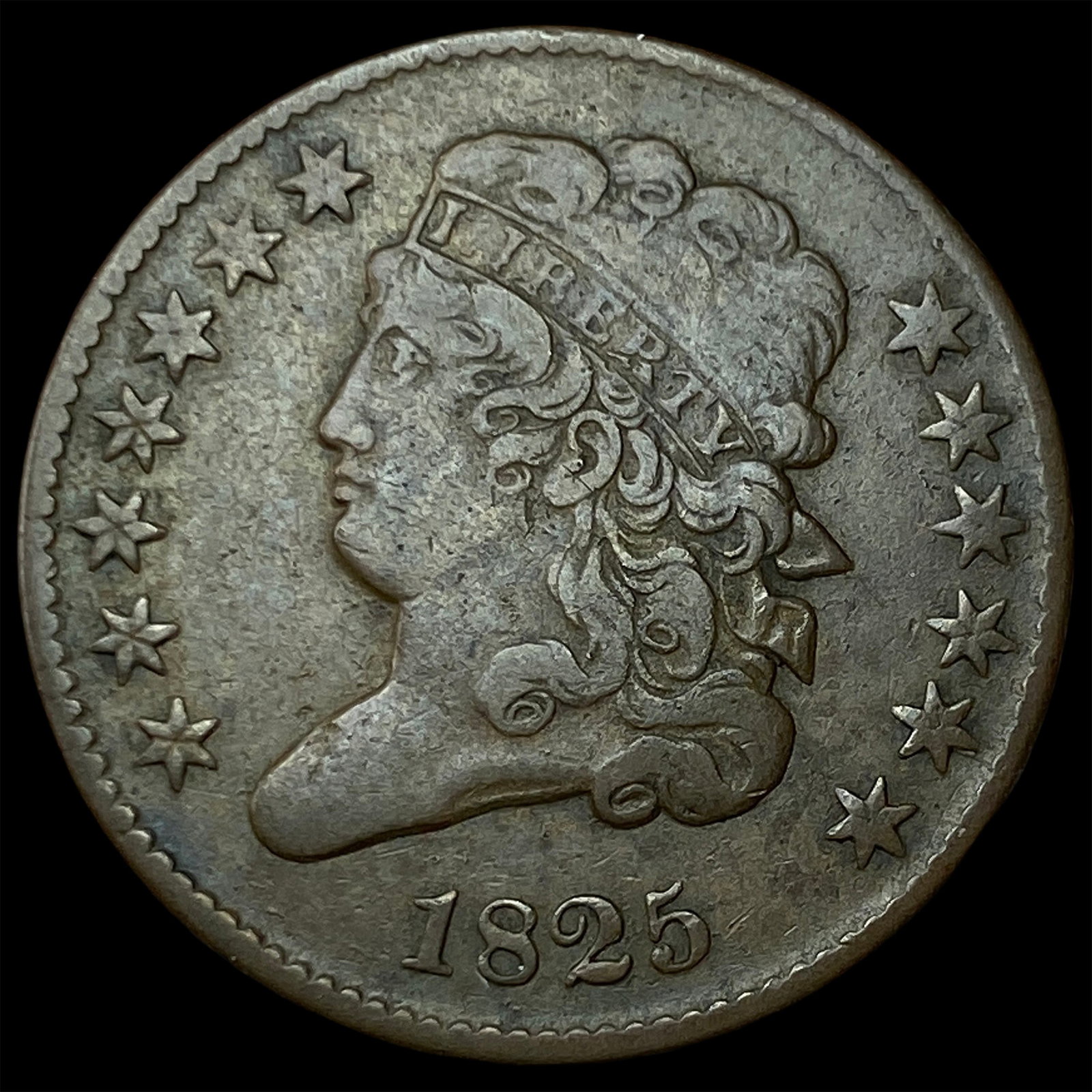 1825 Classic Head Half Cent NEARLY UNCIRCULATED (1 of 2)