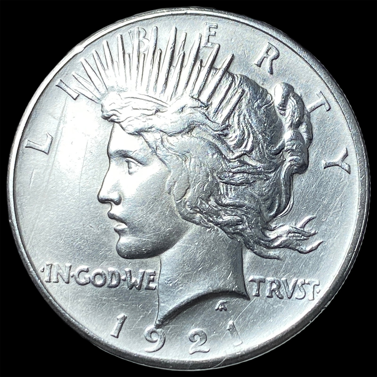 1921 Silver Peace Dollar CLOSELY UNCIRCULATED: 1921 Silver Peace Dollar CLOSELY UNCIRCULATED
