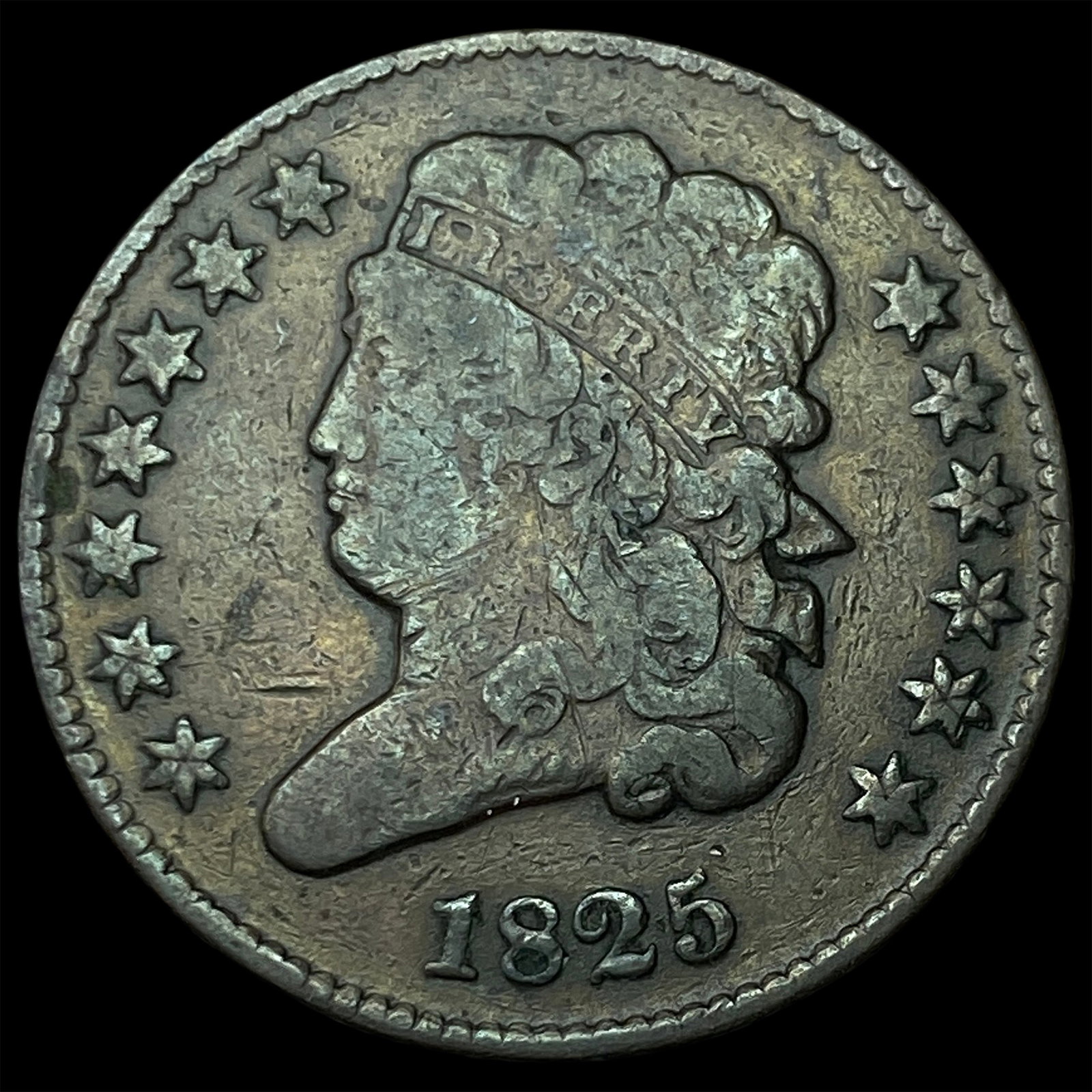 1825 Classic Head Half Cent LIGHTLY CIRCULATED: 1825 Classic Head Half Cent LIGHTLY CIRCULATED