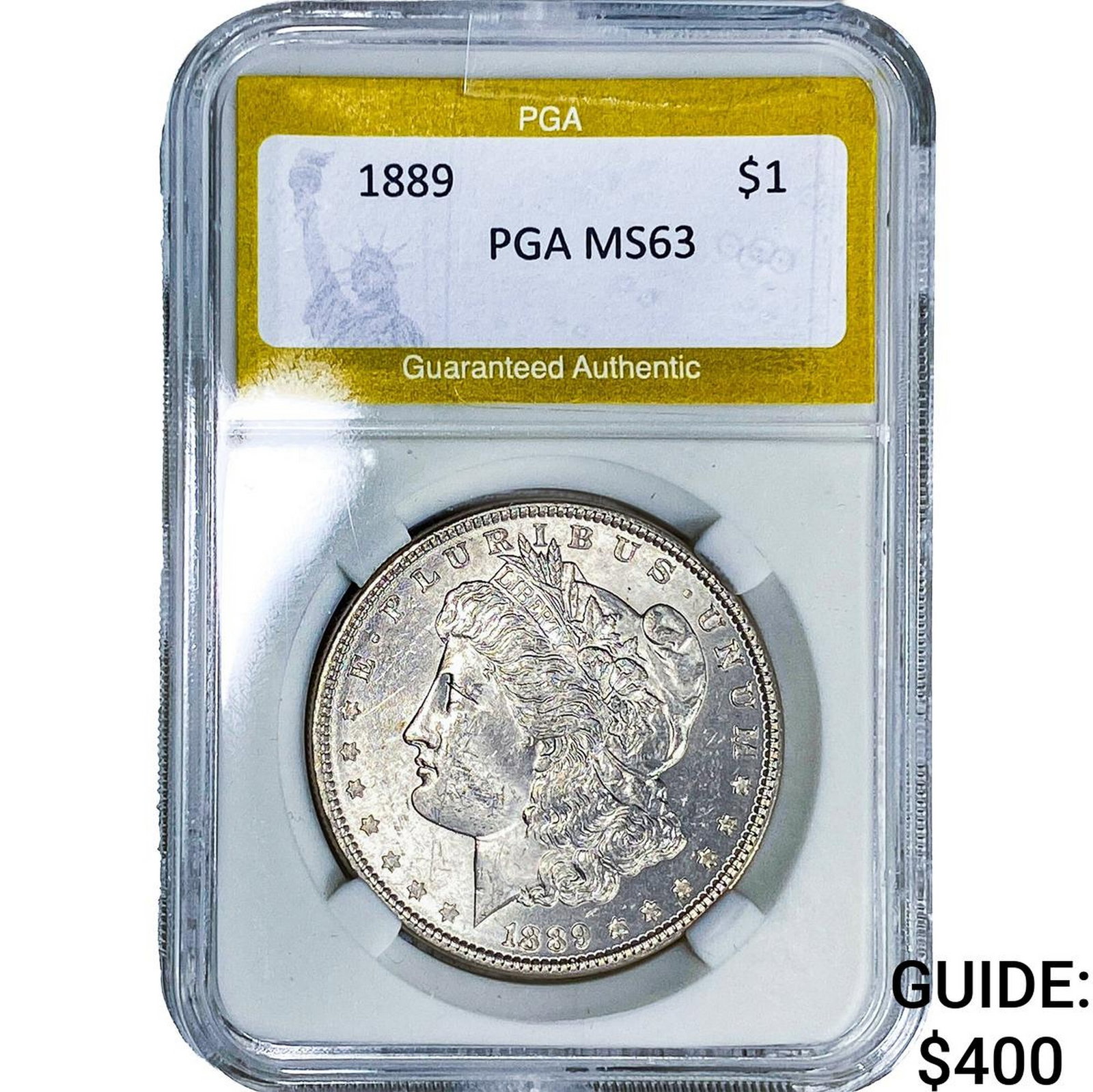 1889 Morgan Silver Dollar PGA MS63: 1889 Morgan Silver Dollar PGA MS63