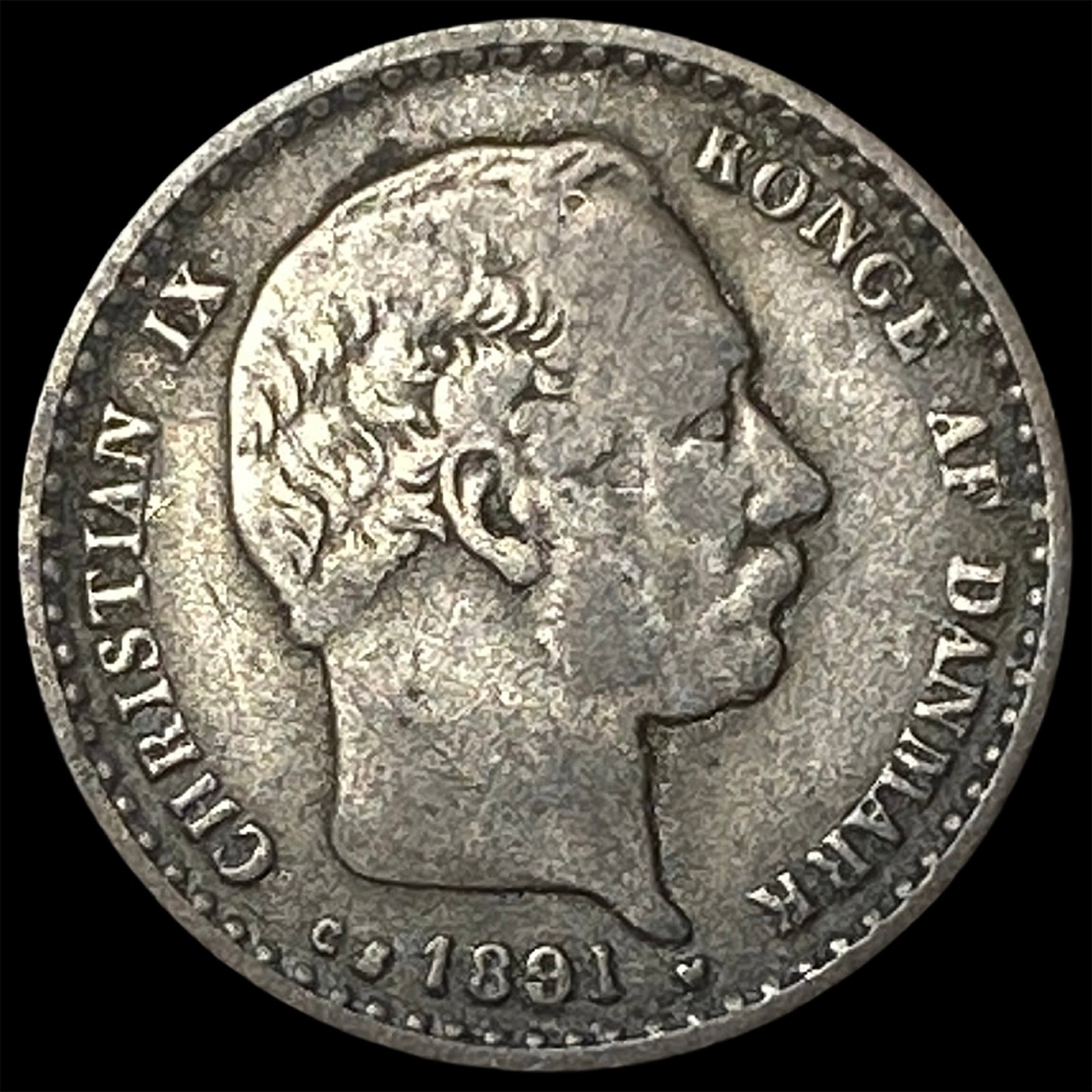 1891 Denmaek Silver 10 Ore (1 of 2)