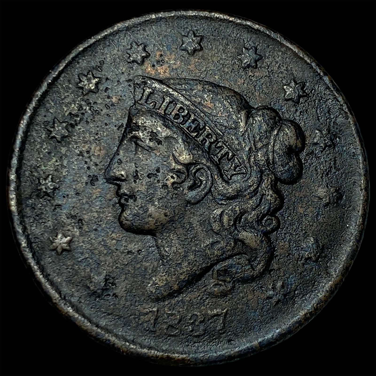 1837 Coronet Head Large Cent LIGHTLY CIRCULATED: 1837 Coronet Head Large Cent LIGHTLY CIRCULATED