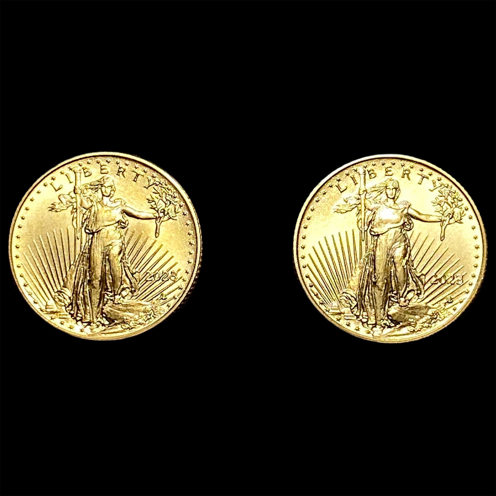 2 2023 1/10 oz $5 Gold Eagles: 2 2023 1/10 oz $5 Gold Eagles