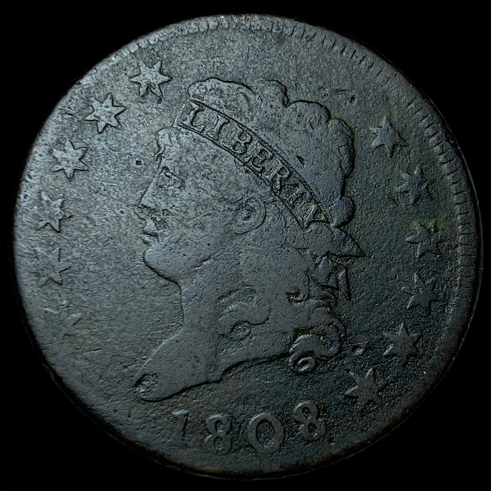 1808 Classic Head Large Cent NICELY CIRCULATED: 1808 Classic Head Large Cent NICELY CIRCULATED