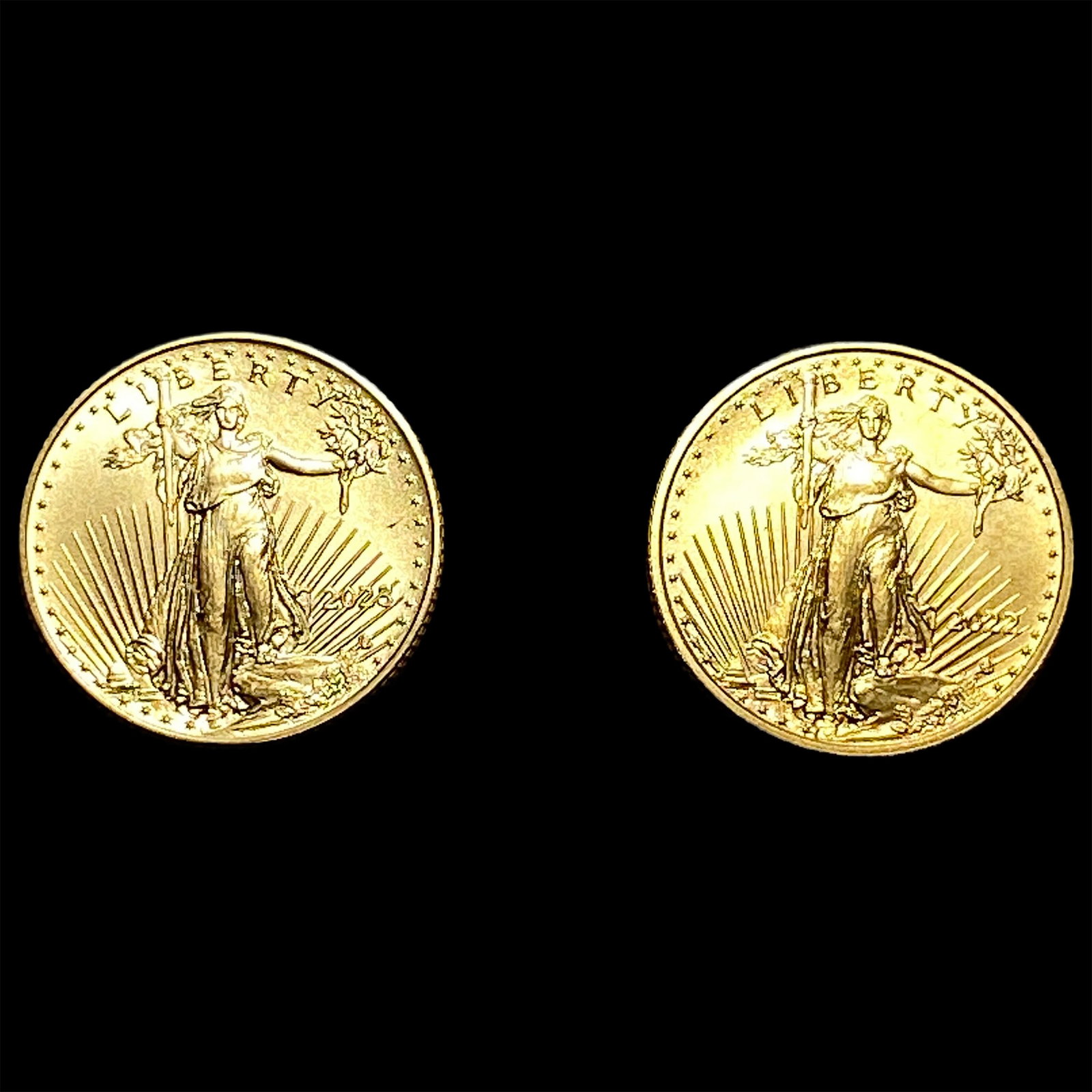 2 2022-2023 1/10 oz $5 Gold Eagles (1 of 2)