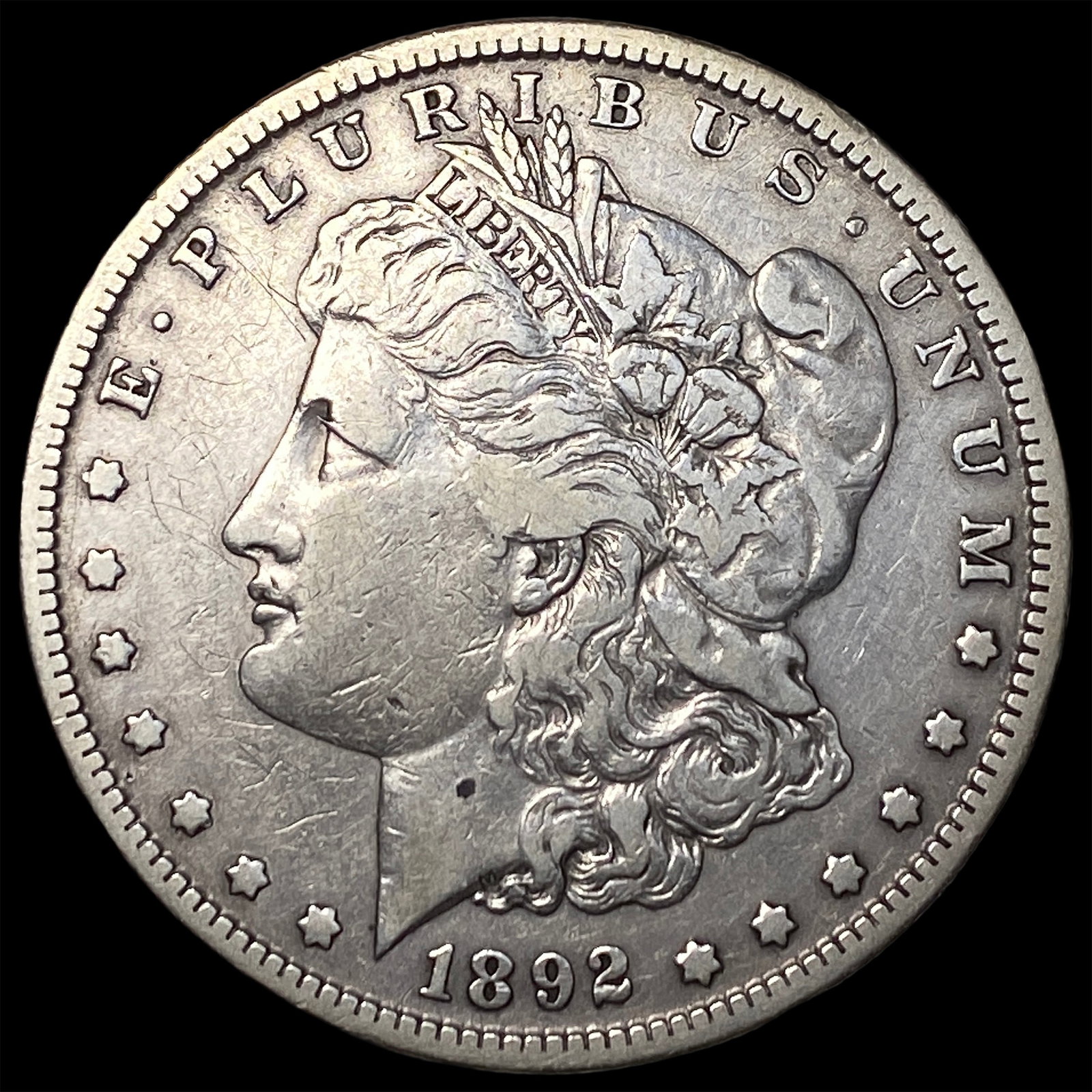 1892-S Silver Morgan Dollar CLOSELY UNCIRCULATED: 1892-S Silver Morgan Dollar CLOSELY UNCIRCULATED