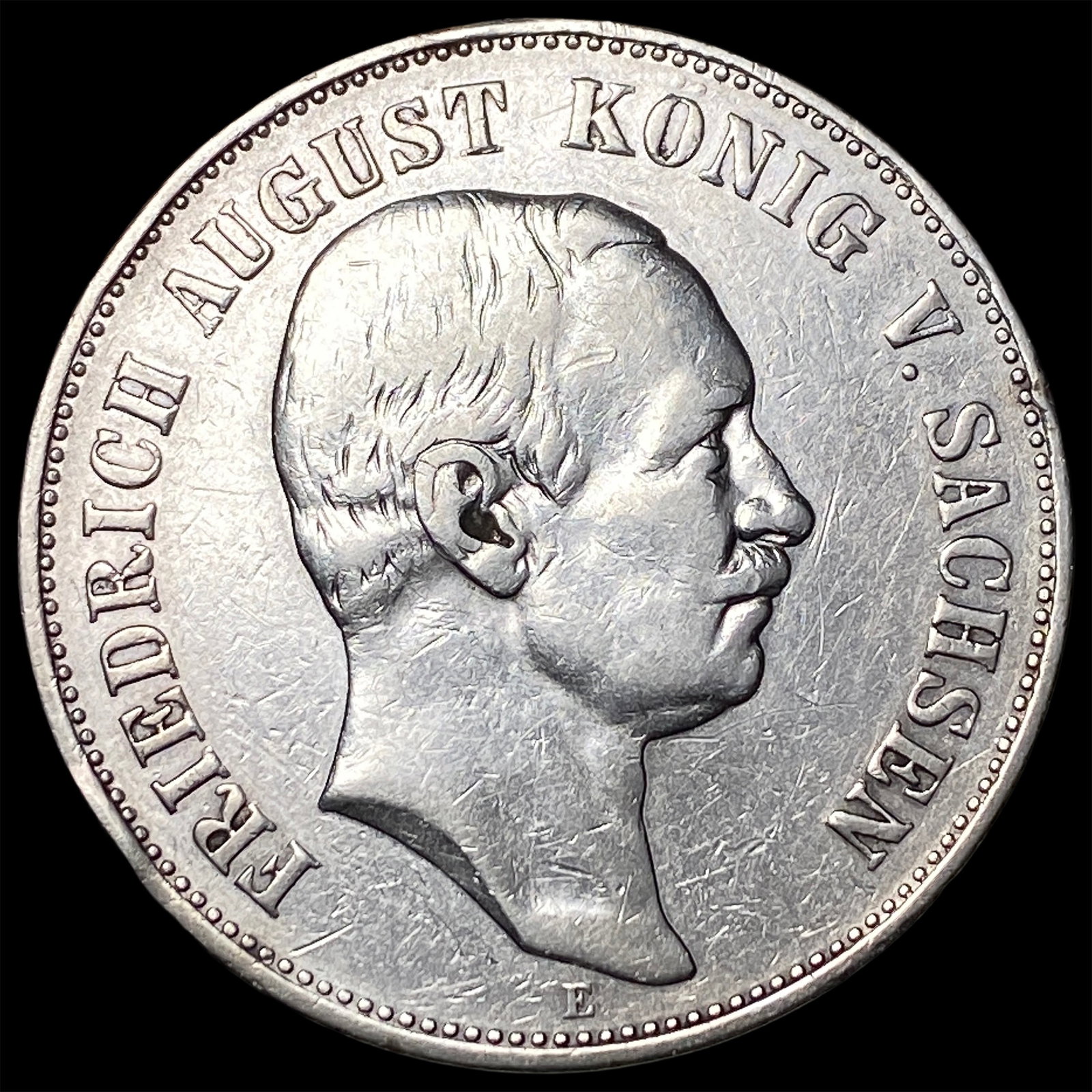 1907-E Germany Silver 5 Mark CLOSELY UNCIRCULATED: 1907-E Germany Silver 5 Mark CLOSELY UNCIRCULATED