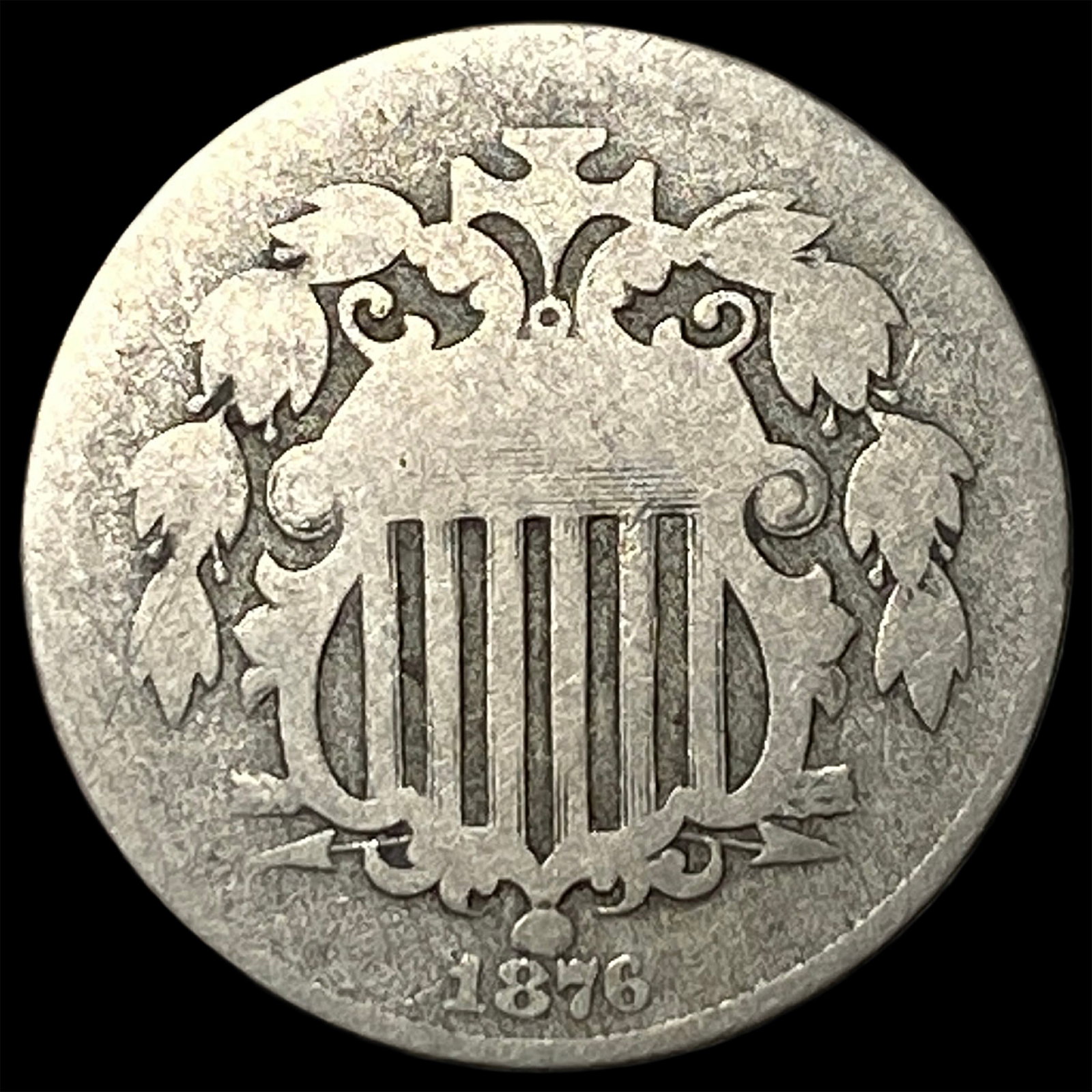 1876 Shield Nickel NICELY CIRCULATED: 1876 Shield Nickel NICELY CIRCULATED