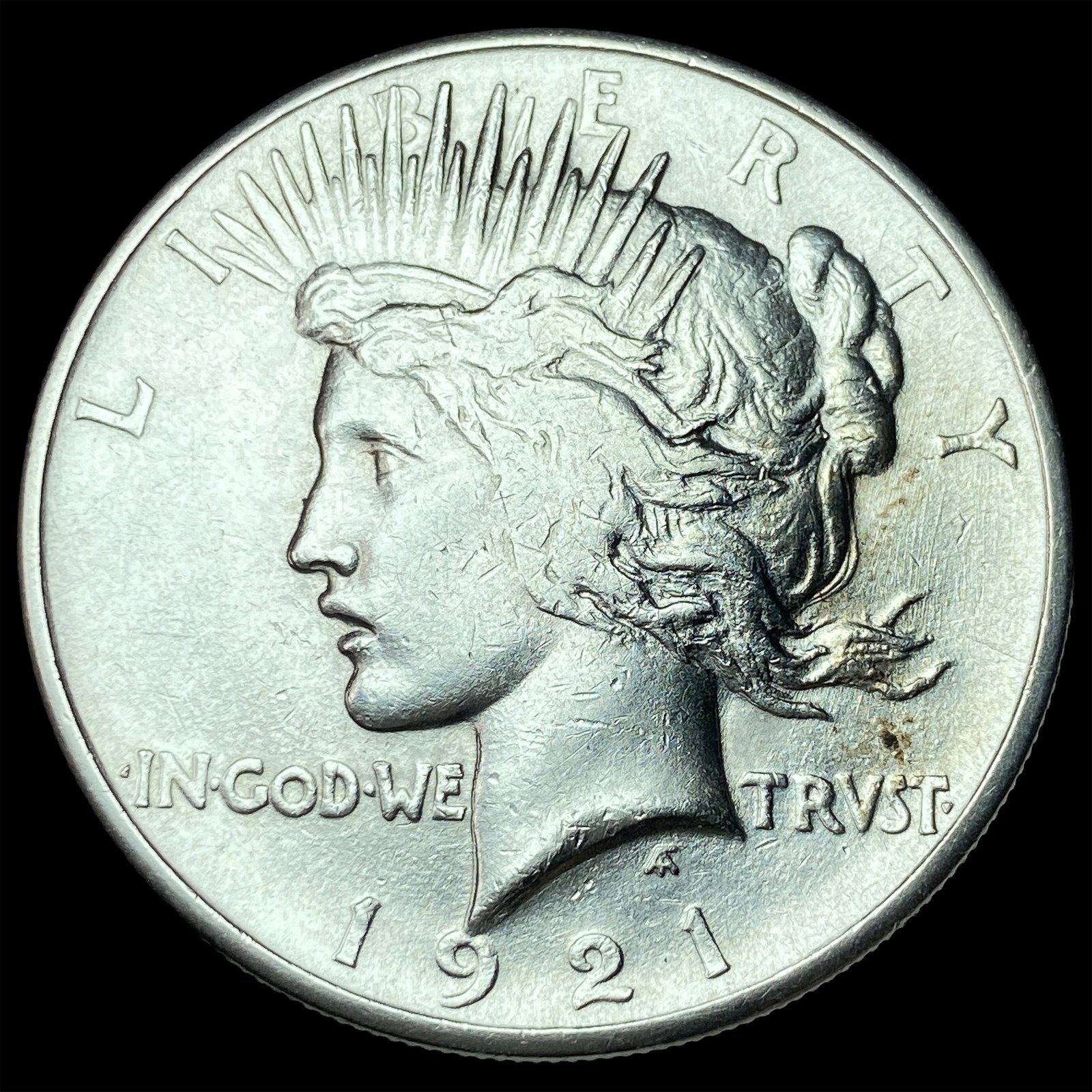 1921 Silver Peace Dollar CLOSELY UNCIRCULATED: 1921 Silver Peace Dollar CLOSELY UNCIRCULATED