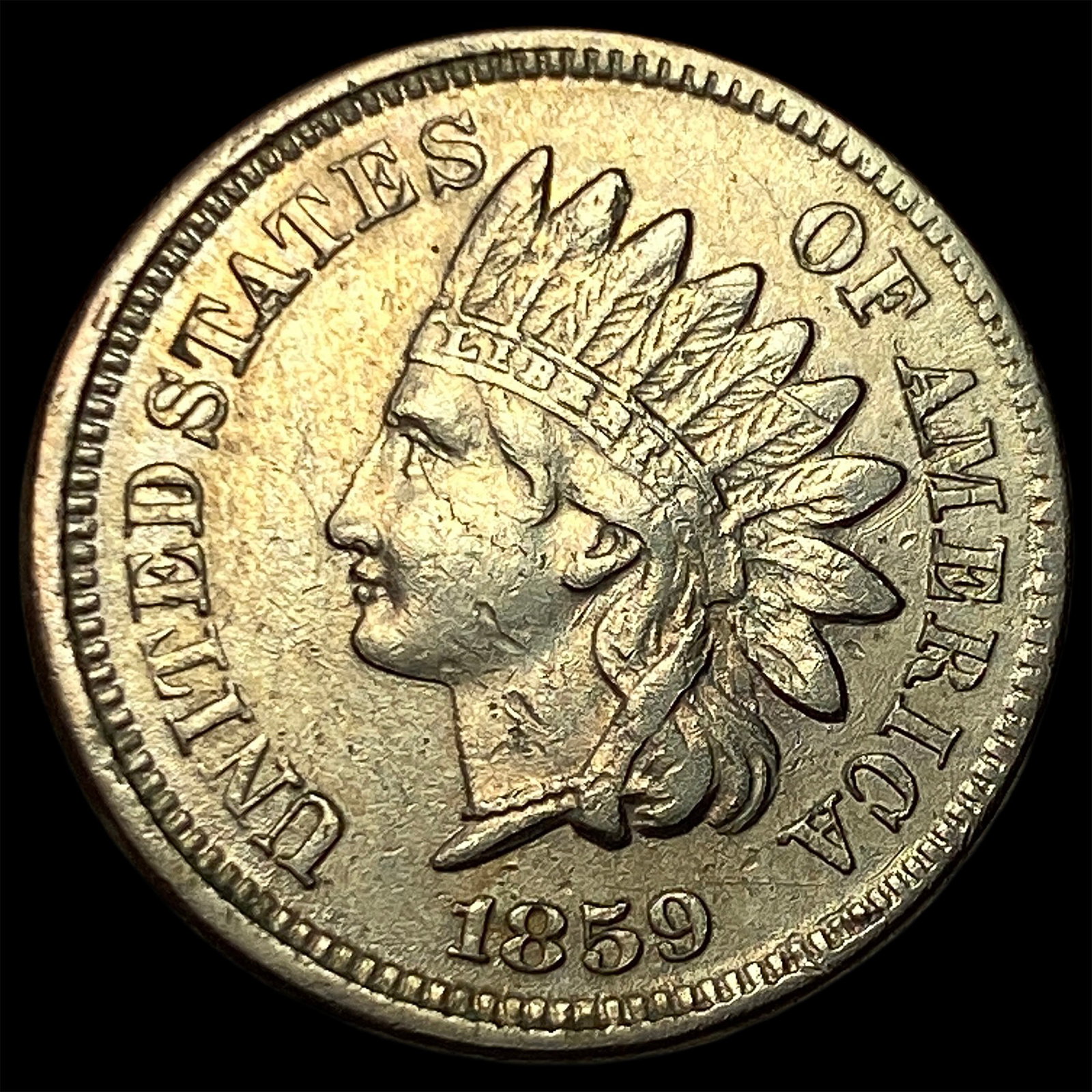 1859 Indian Head Cent CLOSELY UNCIRCULATED: 1859 Indian Head Cent CLOSELY UNCIRCULATED