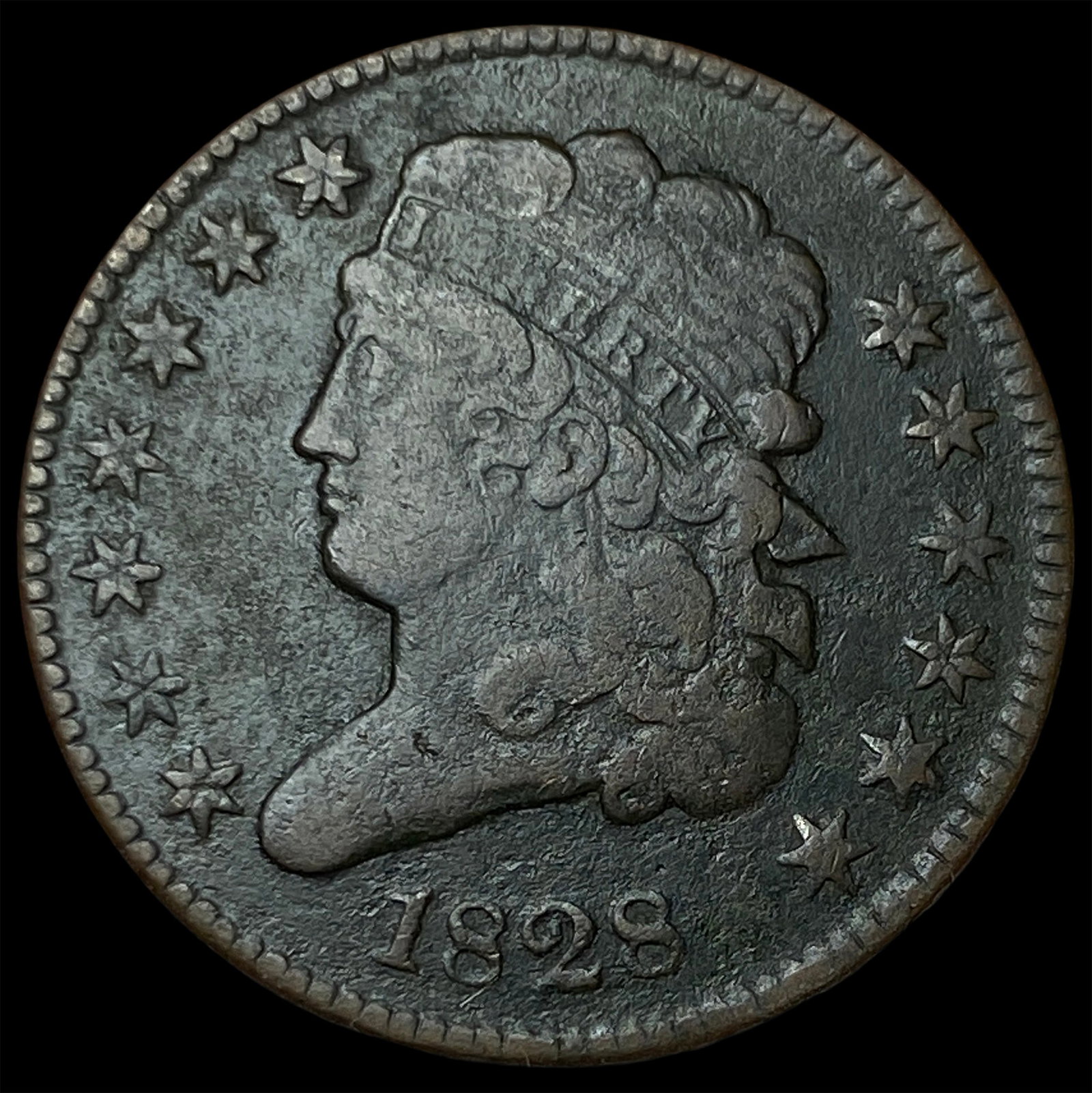 1828 Classic Head Half Cent LIGHTLY CIRCULATED: 1828 Classic Head Half Cent LIGHTLY CIRCULATED