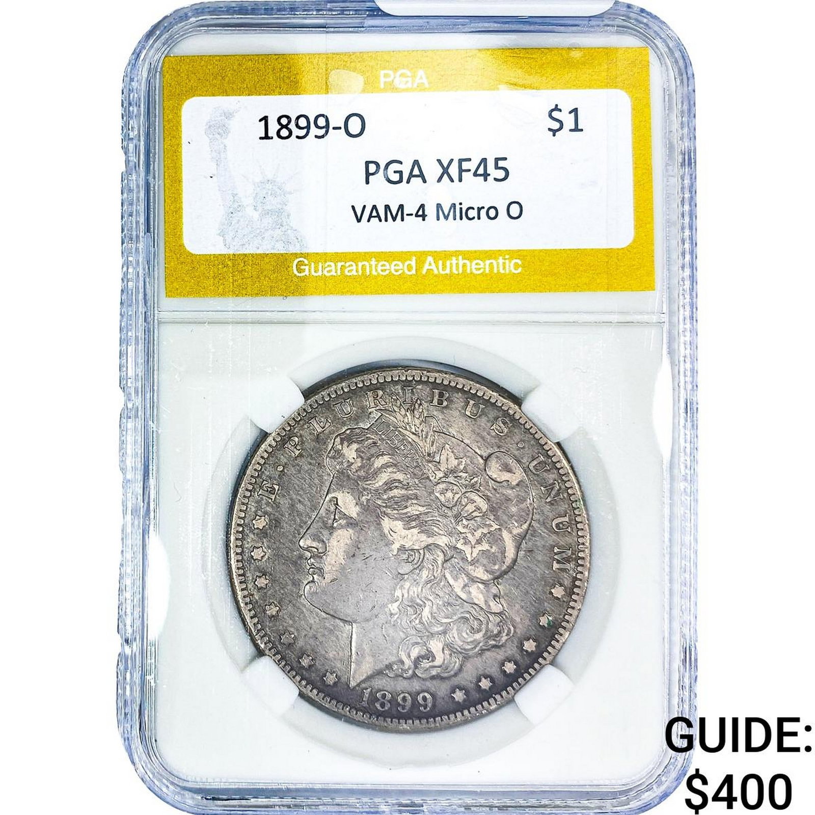 1899-O Morgan Silver Dollar PGA XF45 VAM-4 Micro O: 1899-O Morgan Silver Dollar PGA XF45 VAM-4 Micro O