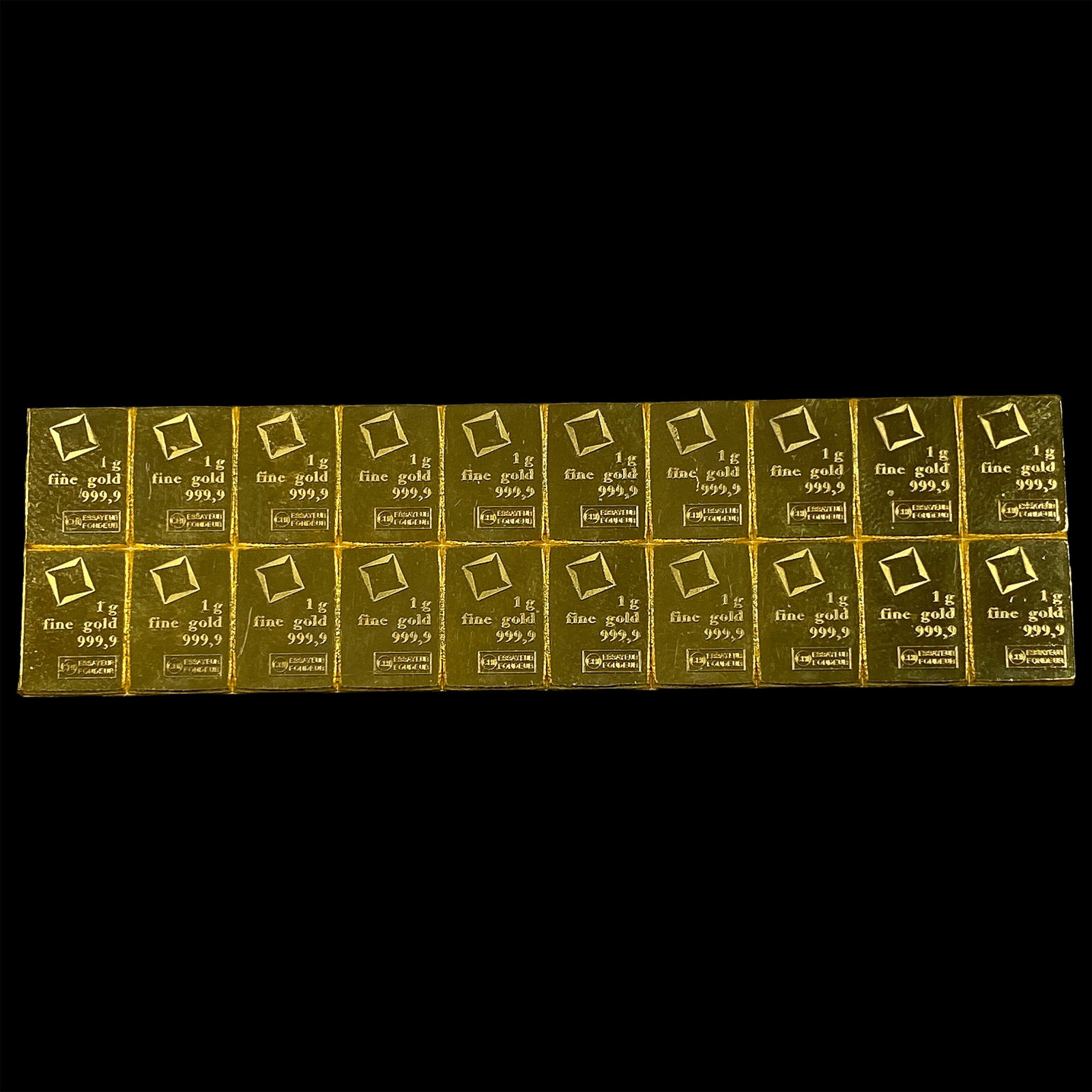 20 1g Gold Bars (1 of 2)