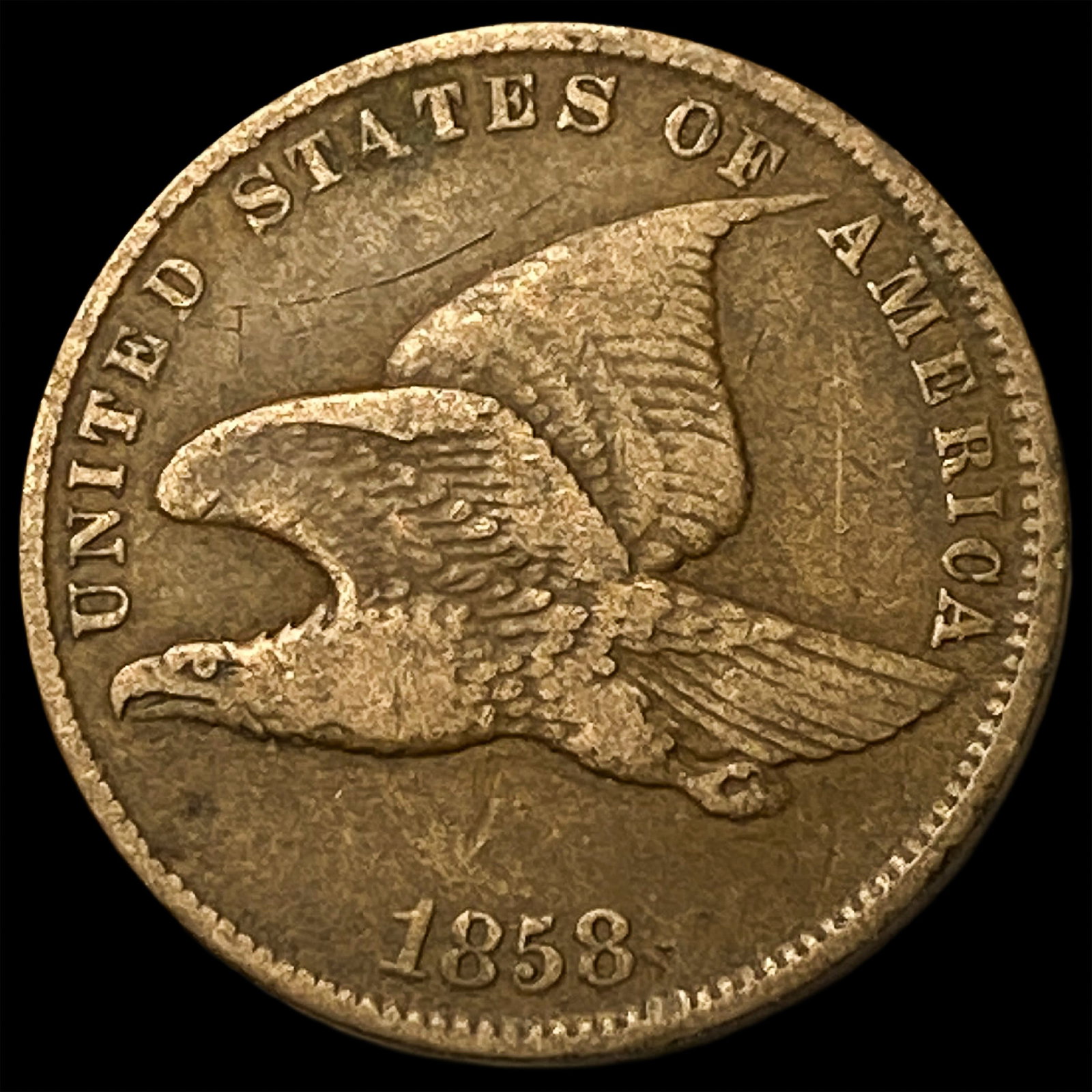 1858 Flying Eagle Cent ABOUT UNCIRCULATED: 1858 Flying Eagle Cent ABOUT UNCIRCULATED