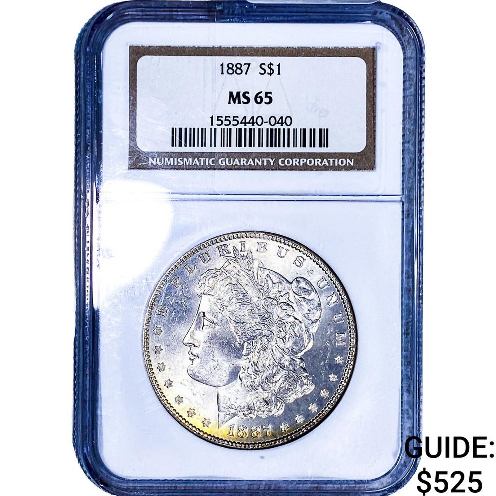 1887 Morgan Silver Dollar NGC MS65: 1887 Morgan Silver Dollar NGC MS65
