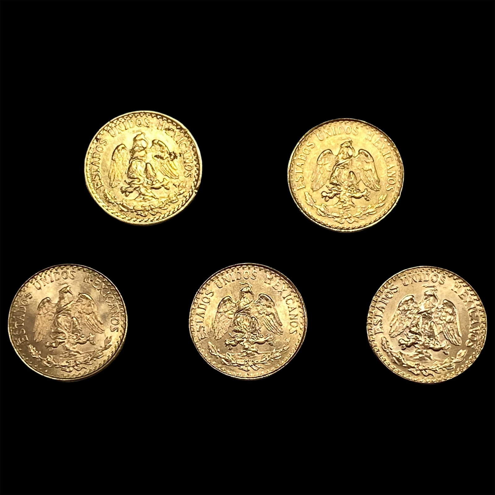 5 1945 2 Pesos Gold  (1 of 2)
