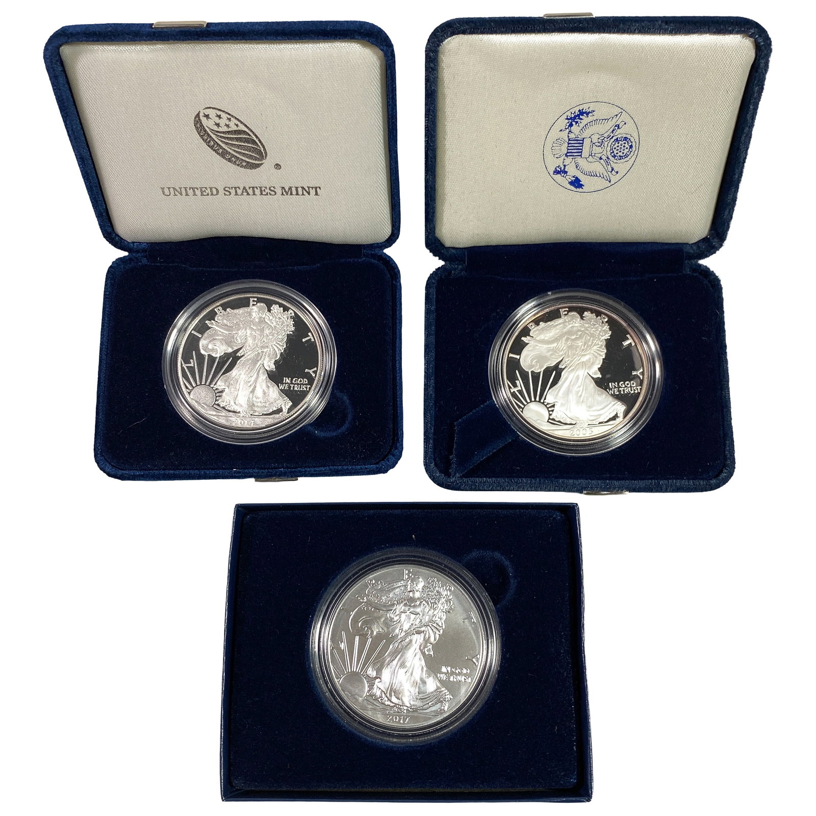 [3 Coins] 2005-2017 American Eagle 1 oz Silver Proof (1 of 3)