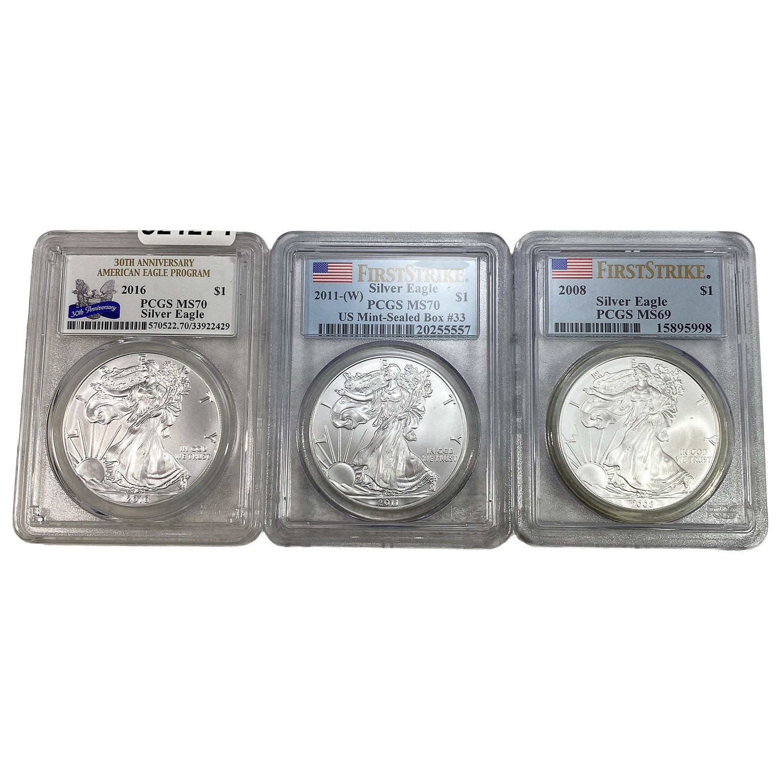[3 Coins] 2008-2016 Silver Eagle: [3 Coins] 2008-2016 Silver Eagle